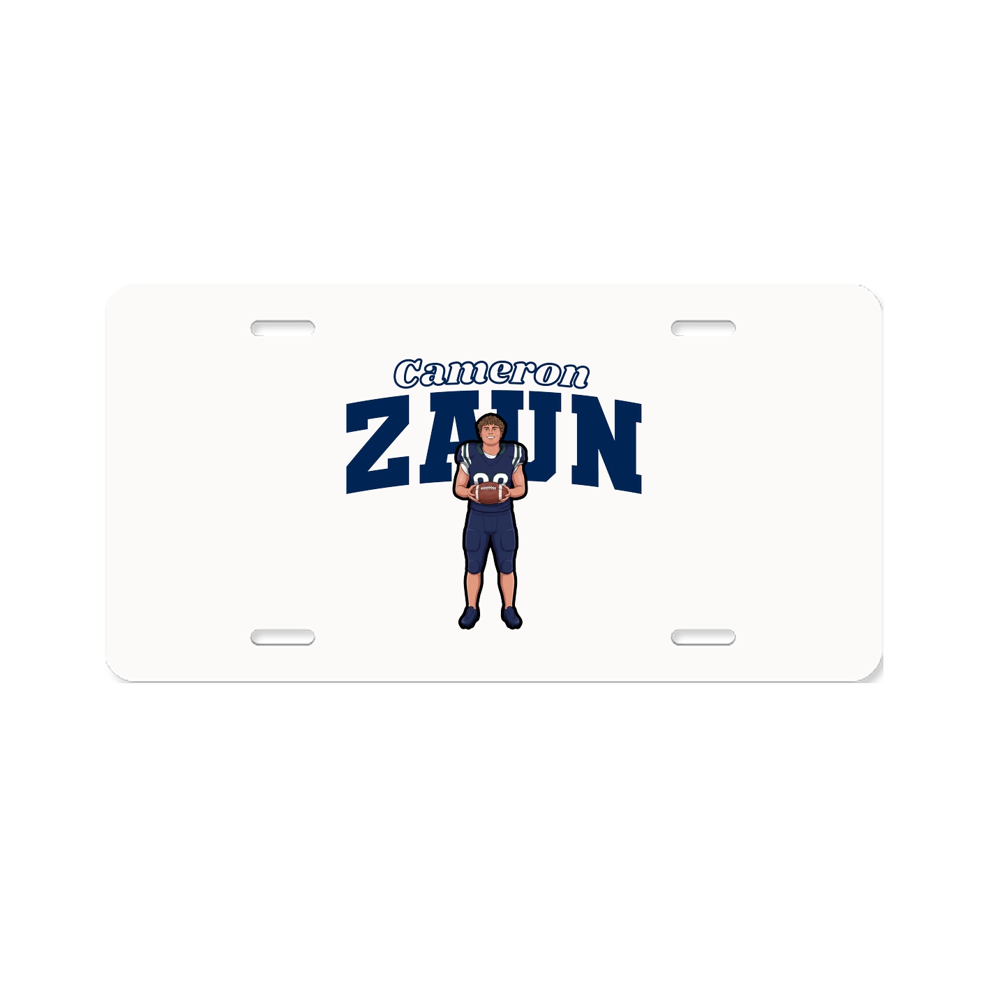 License Plate — Name Arch in Classic