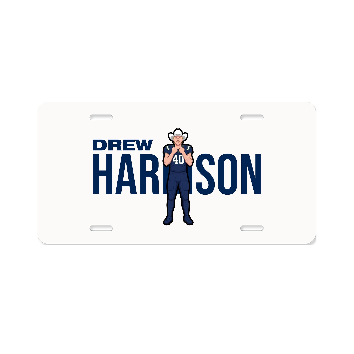 License Plate — Player Name in Classic