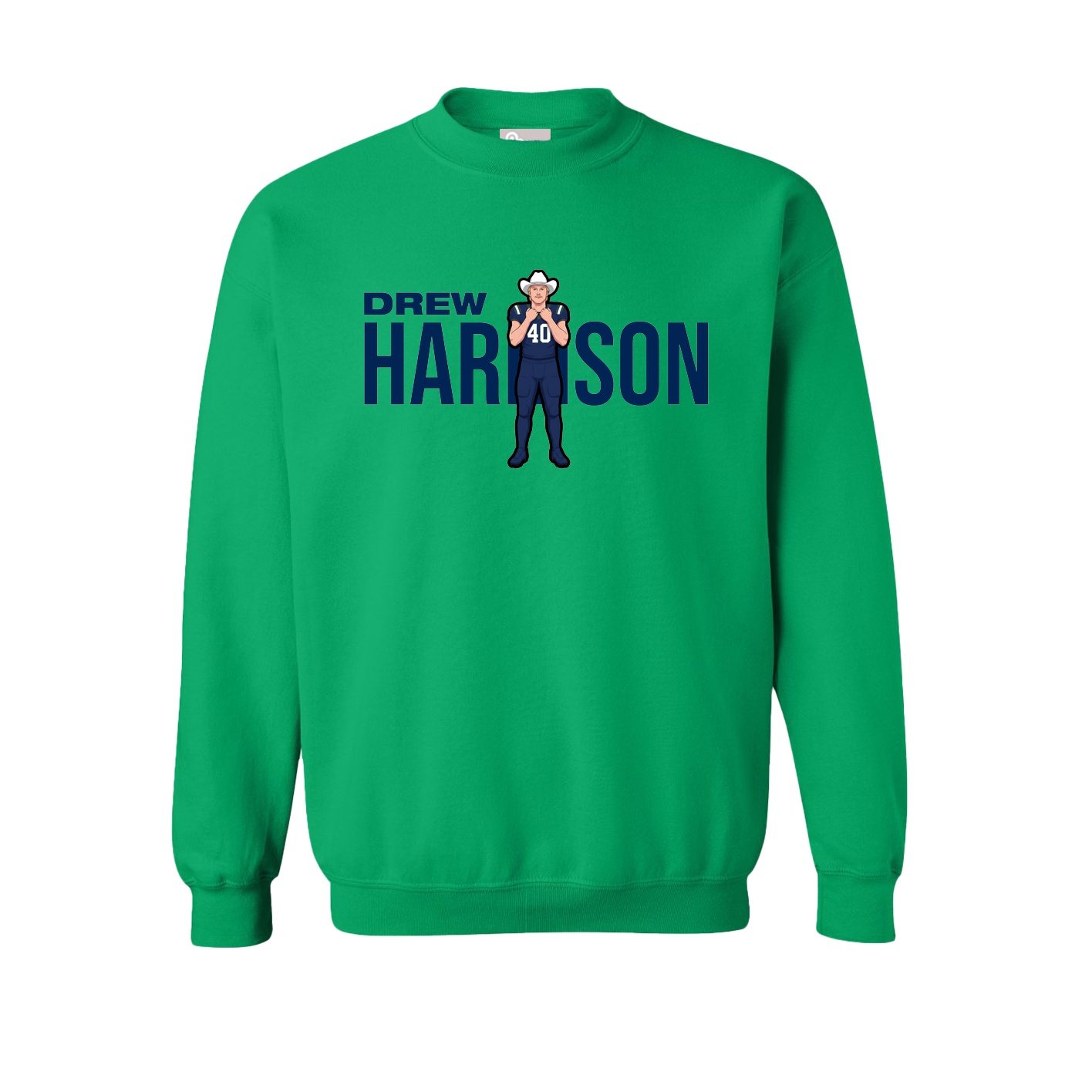 Fleece Crew — Player Name in Green