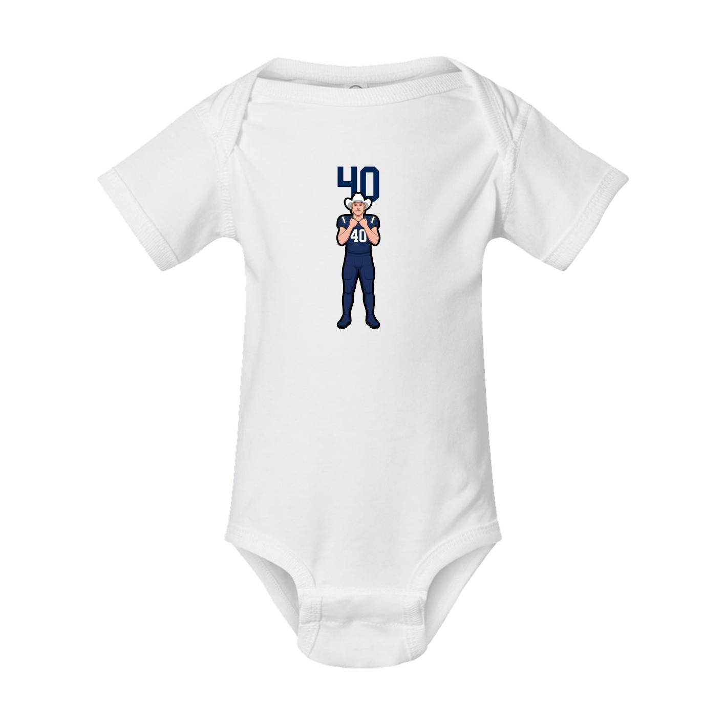 Baby Onesie — Number Top in White