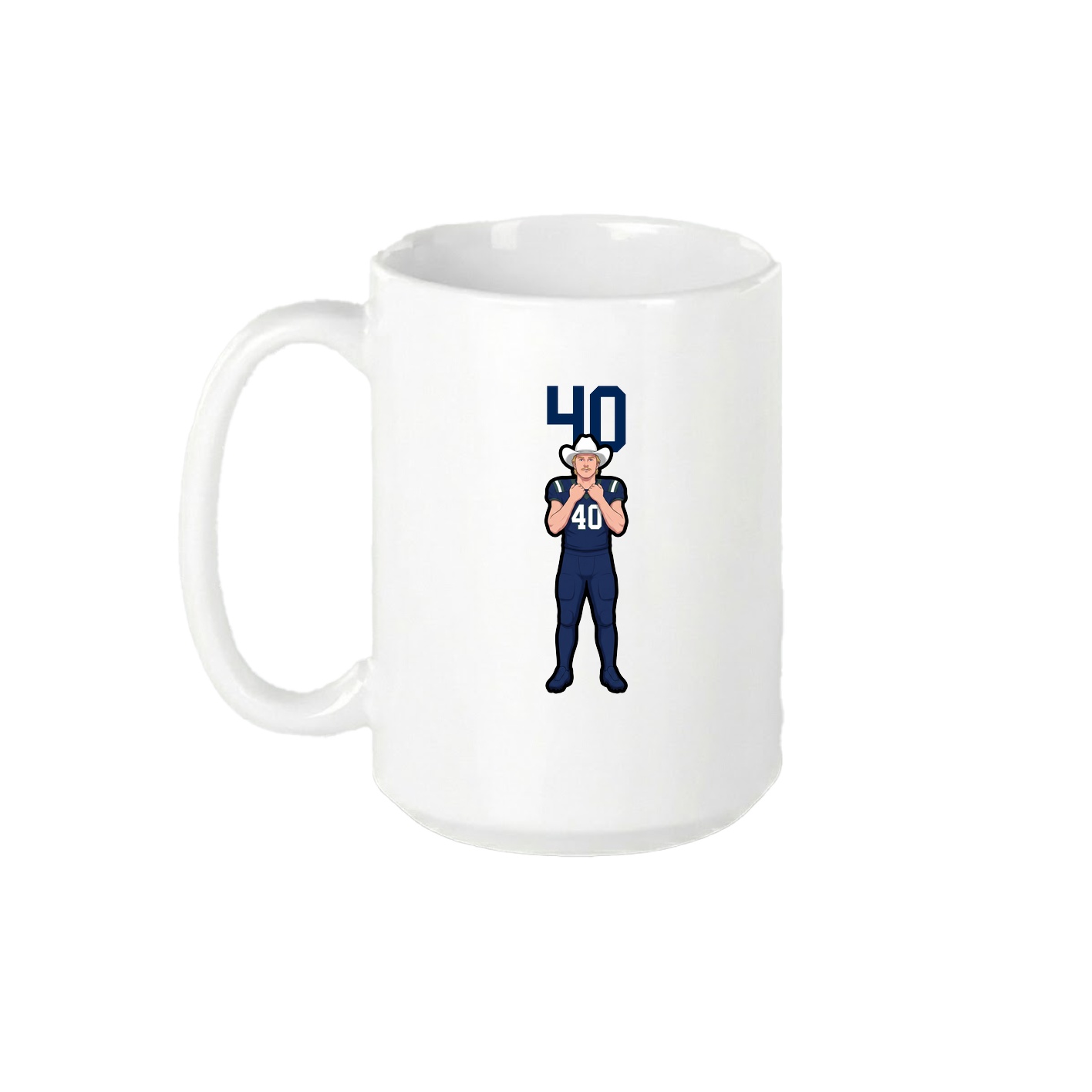 15oz Coffee Mug — Number Top in White