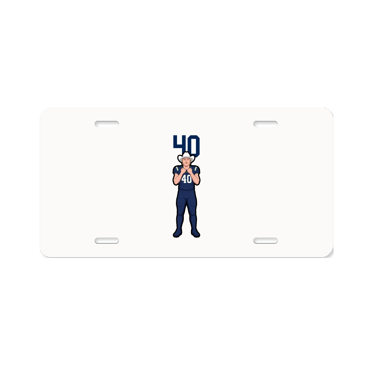 License Plate — Number Top in Classic