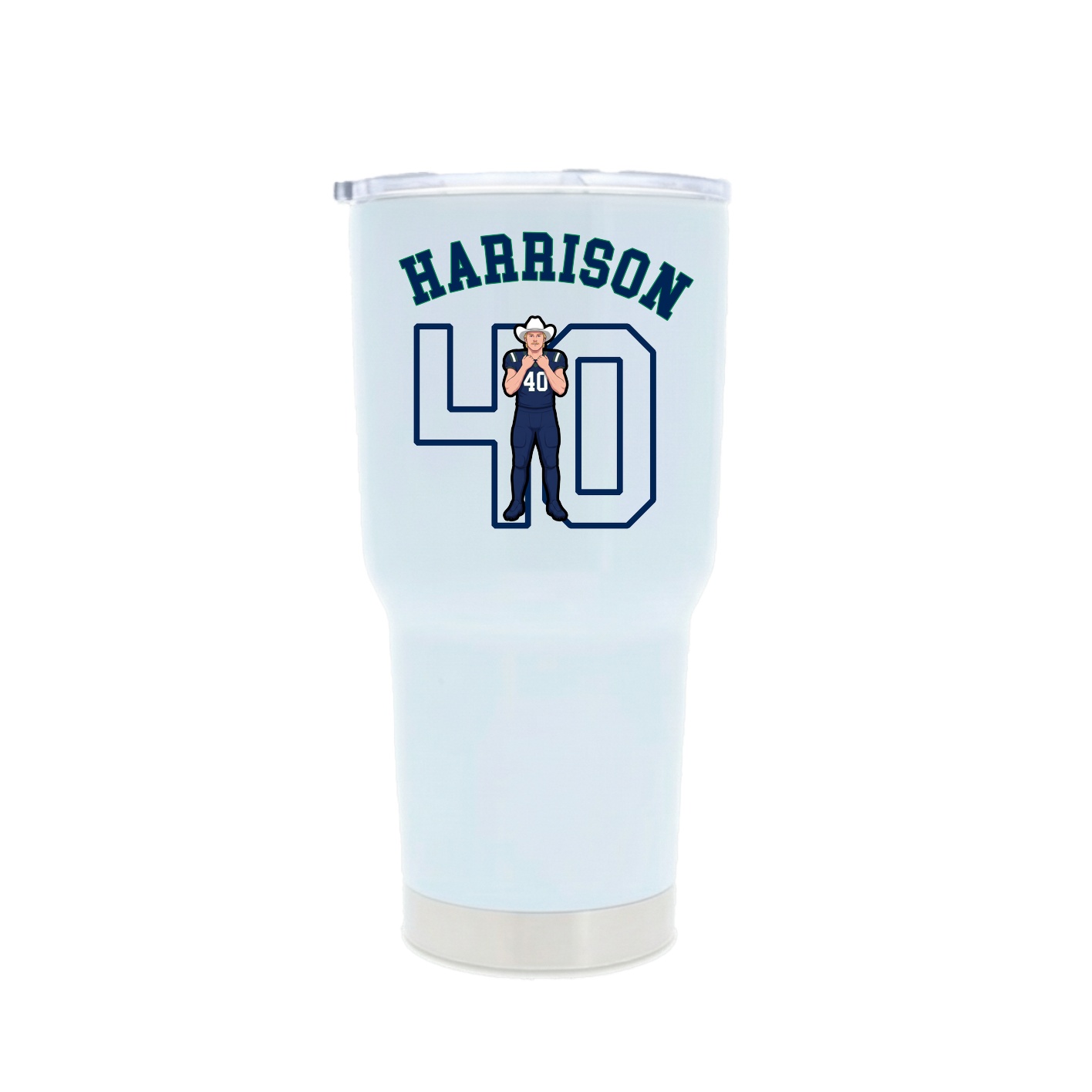 30oz Stainless Steel Tumbler — Shirsey Arch in White