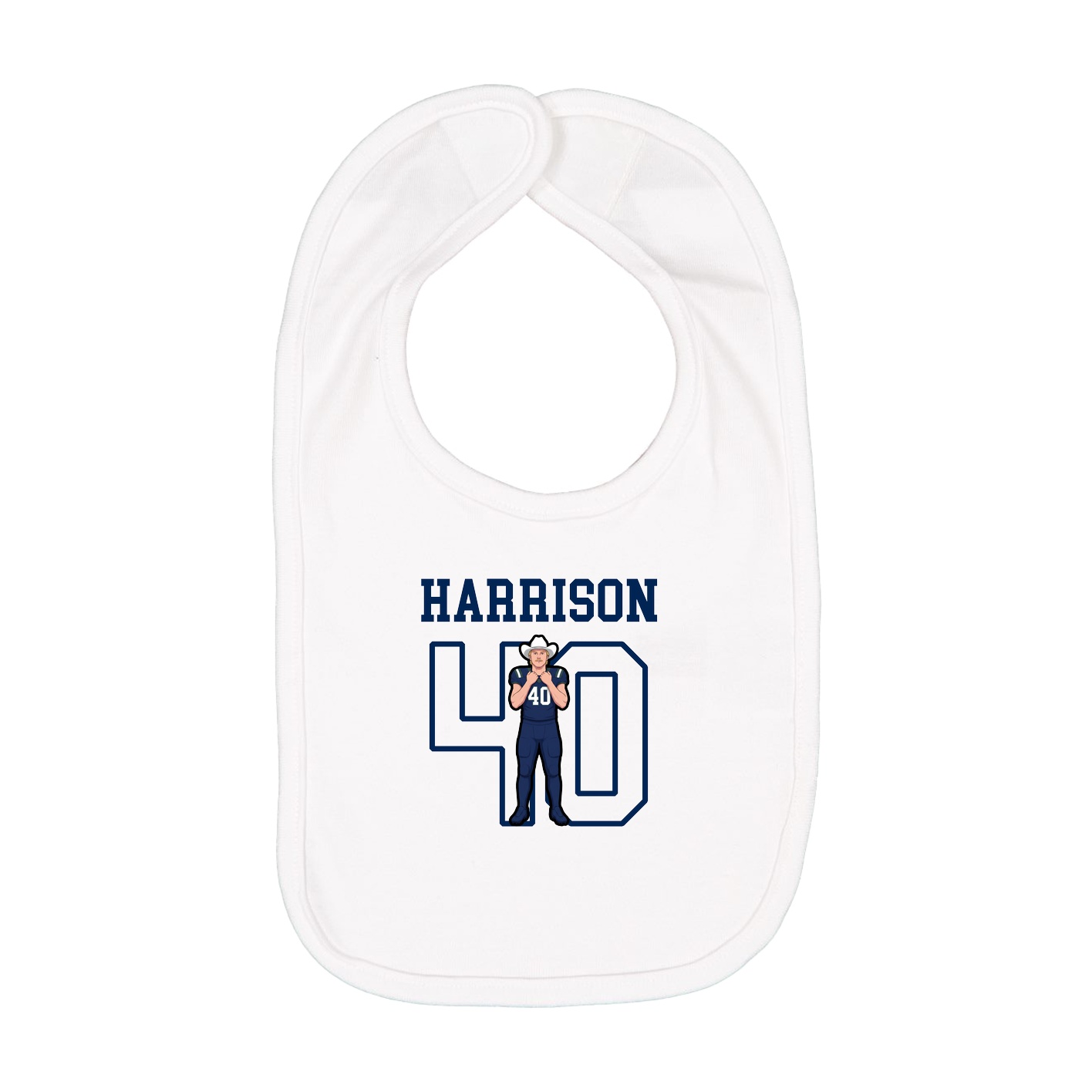 Infant Bib — Shirsey in White
