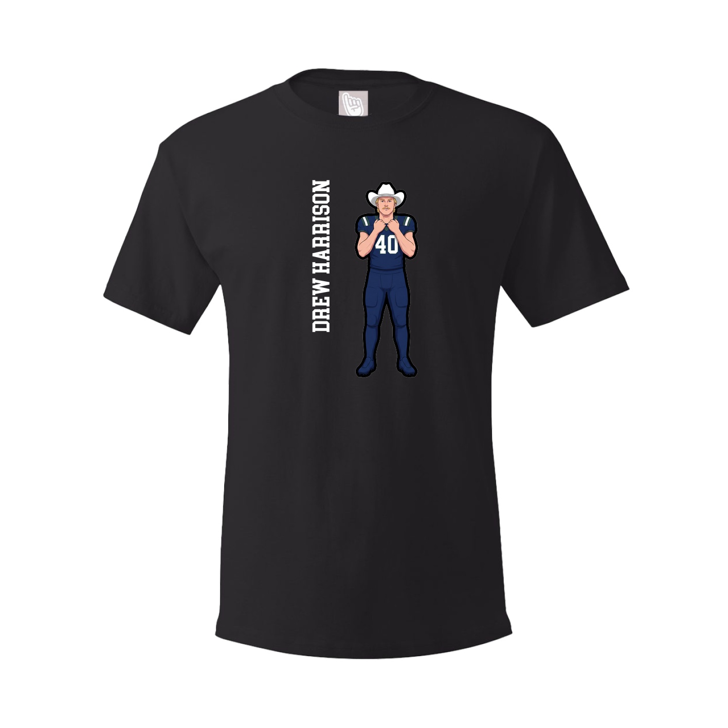 Tee — Name Vertical in Black