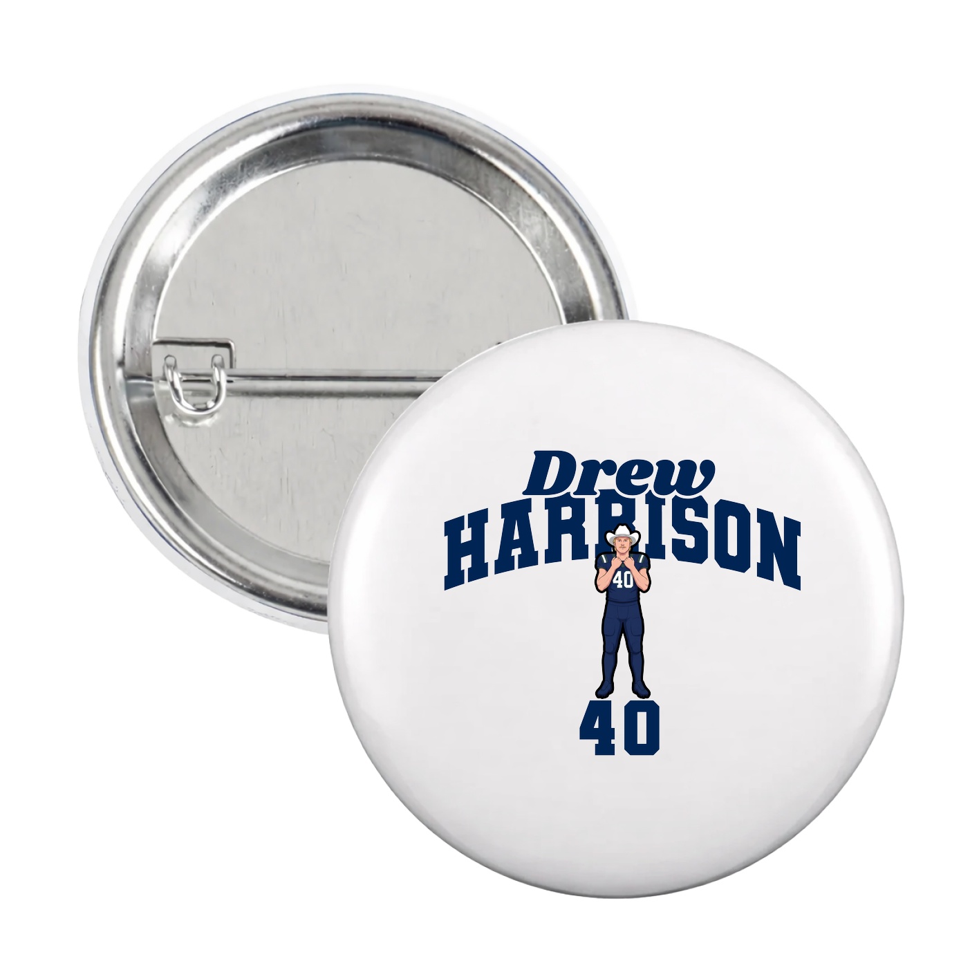 Game Day Button — Signature Arch in White
