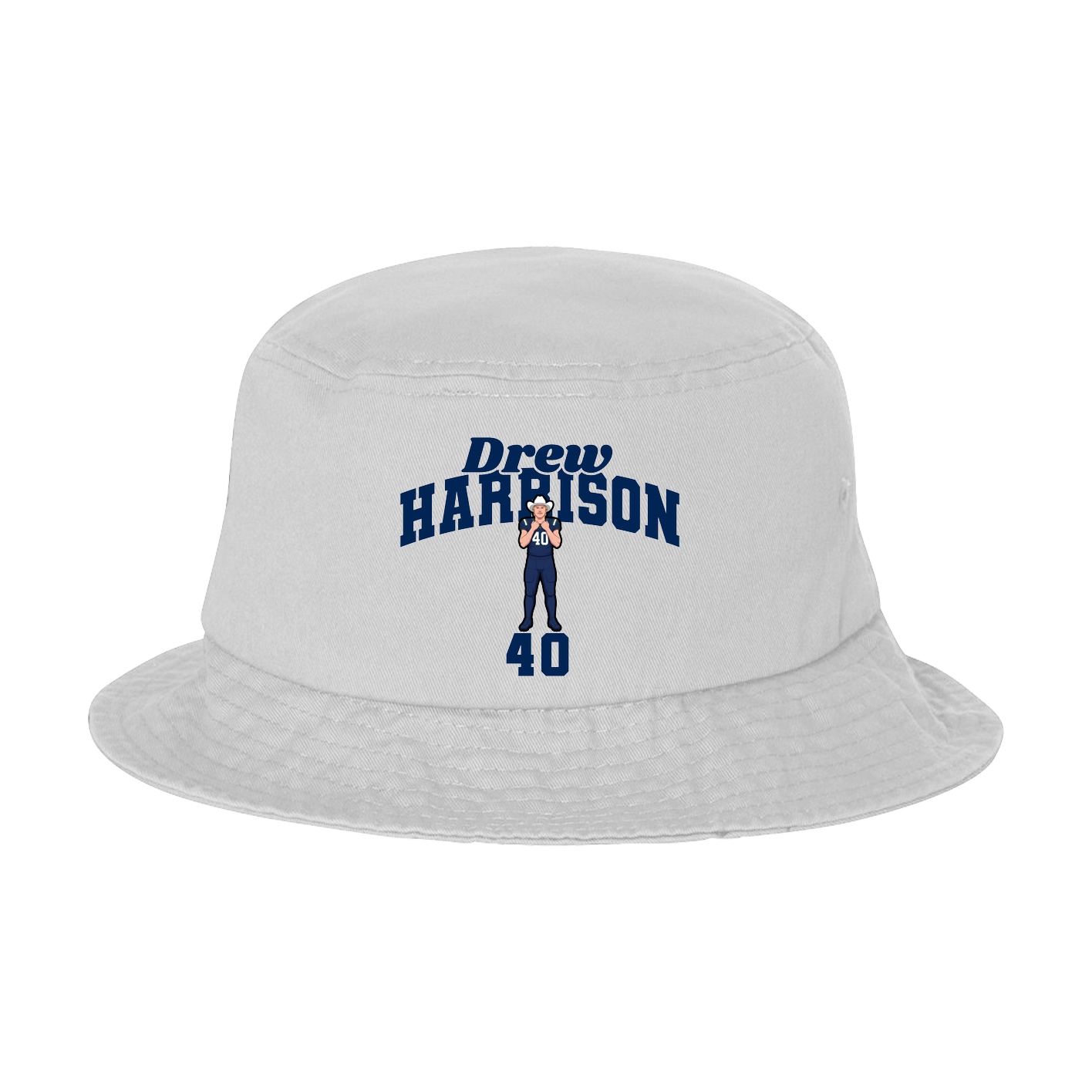 Bucket Cap — Signature Arch in White