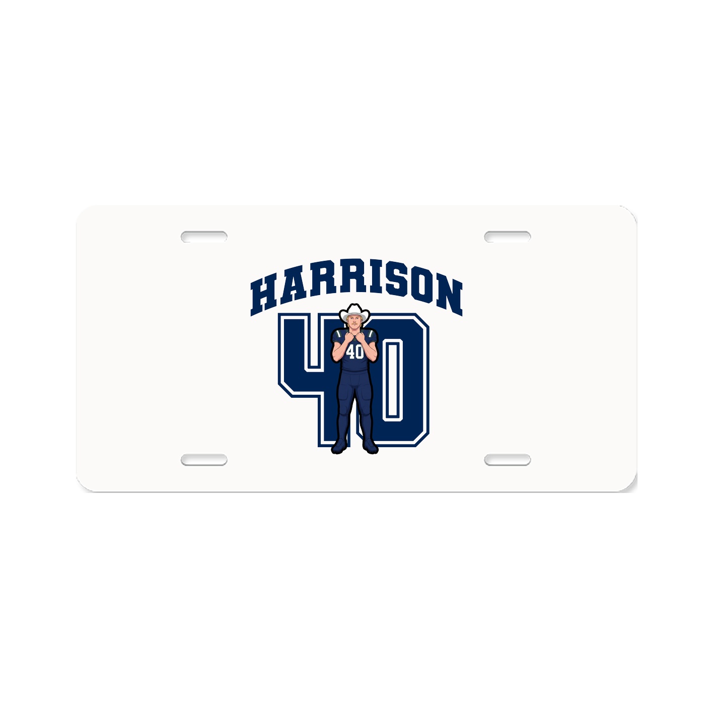 License Plate — Number in Classic
