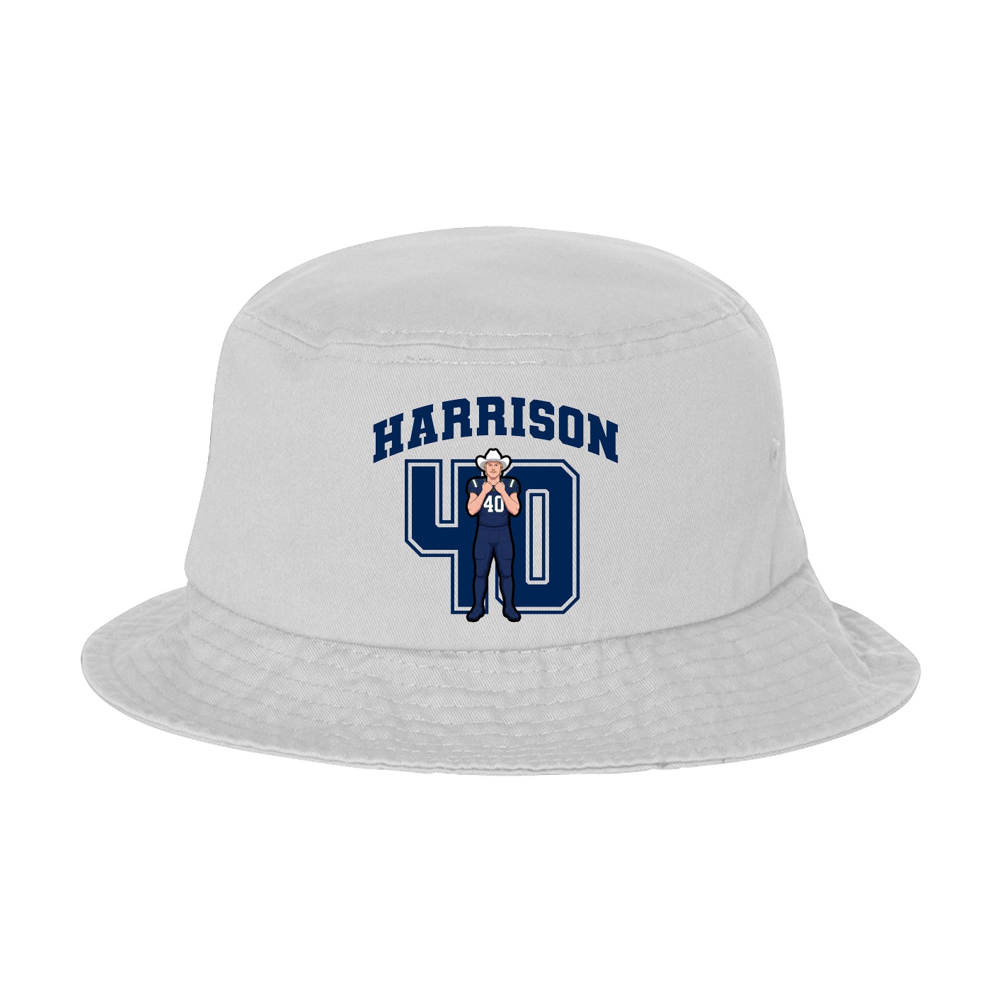 Bucket Cap — Number in White