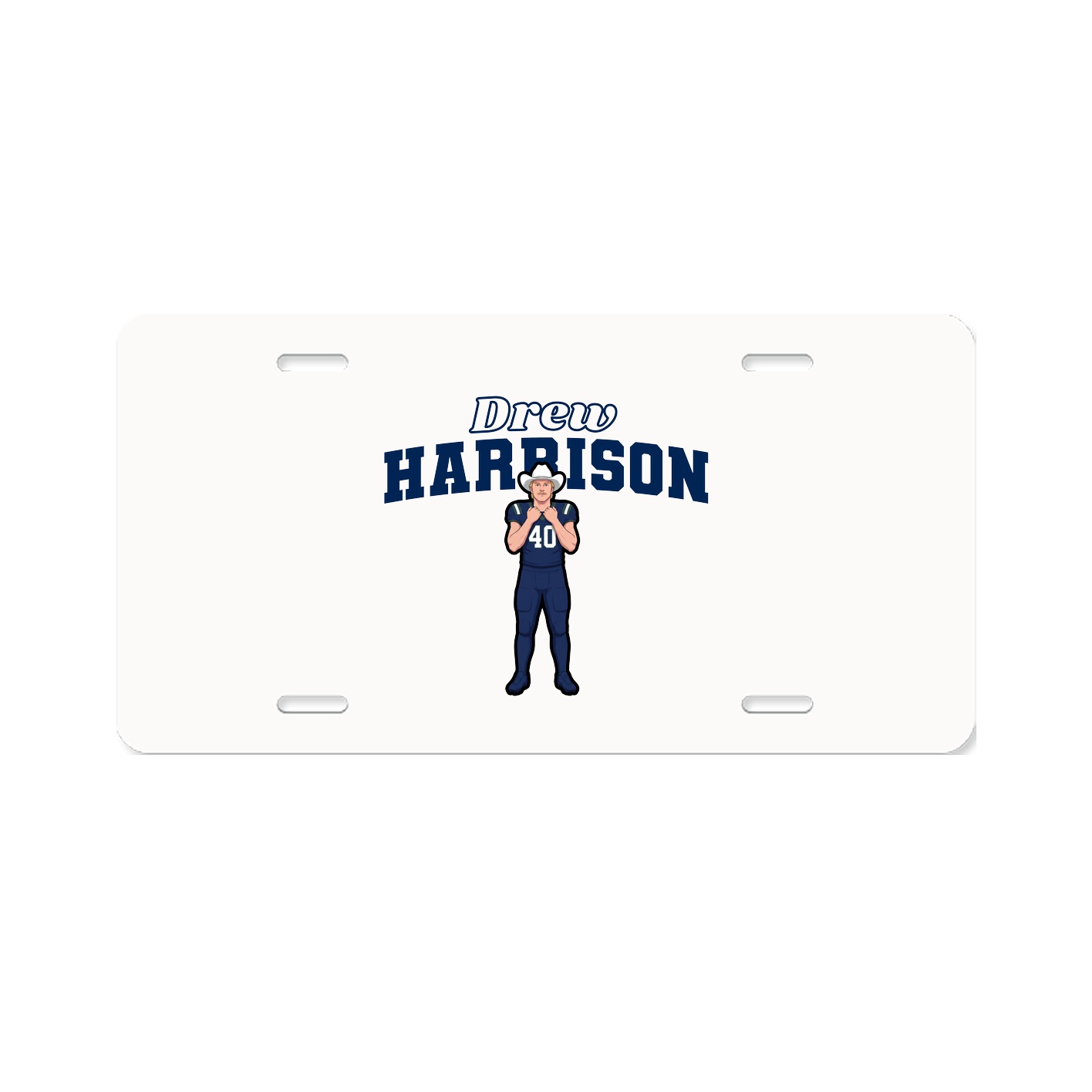 License Plate — Name Arch in Classic