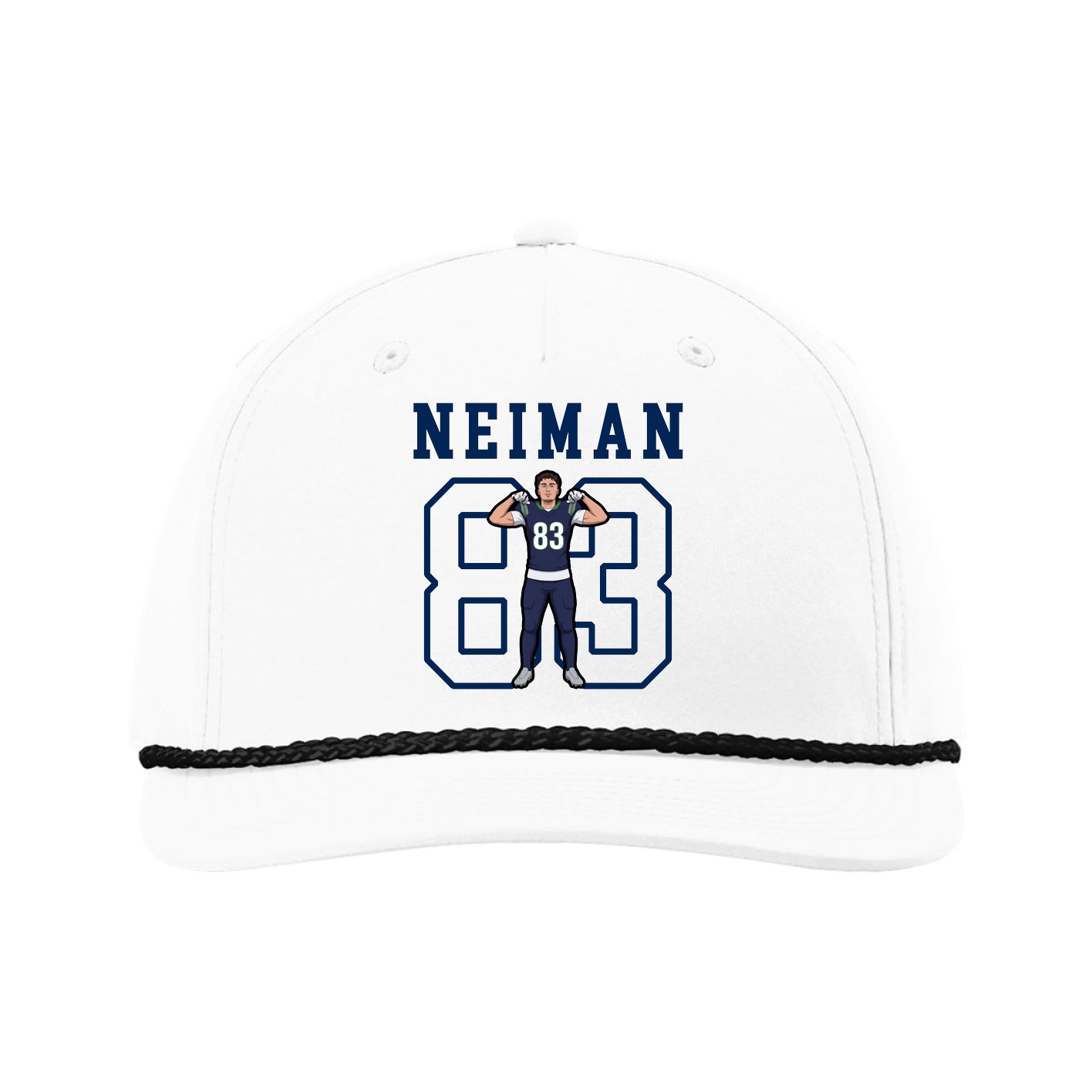 Five-Panel Classic Rope Cap — Shirsey in White