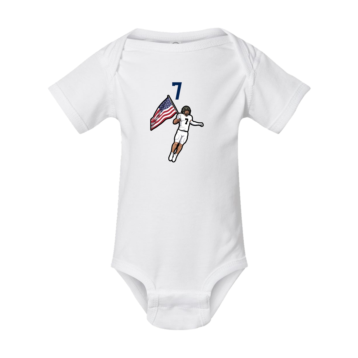 Baby Onesie — Number Top in White