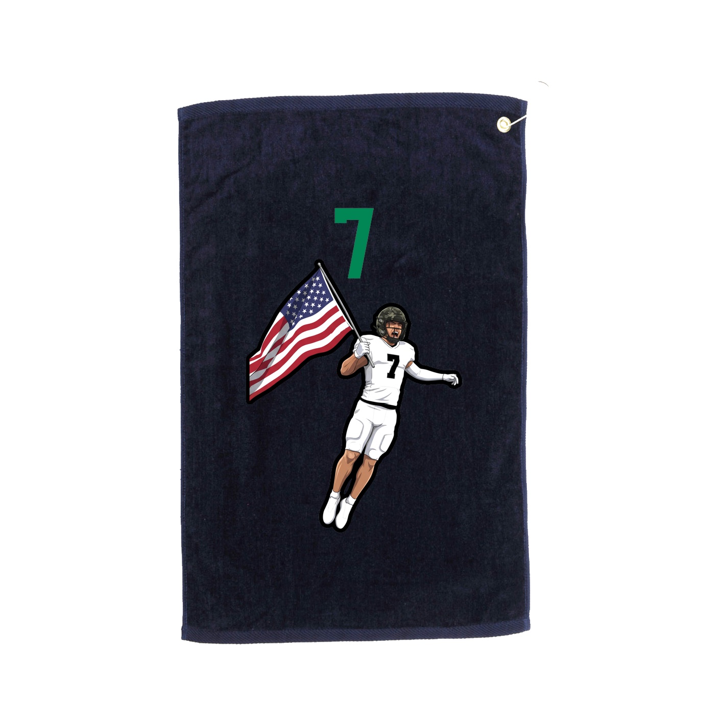 Golf Towel — Number Top in Navy