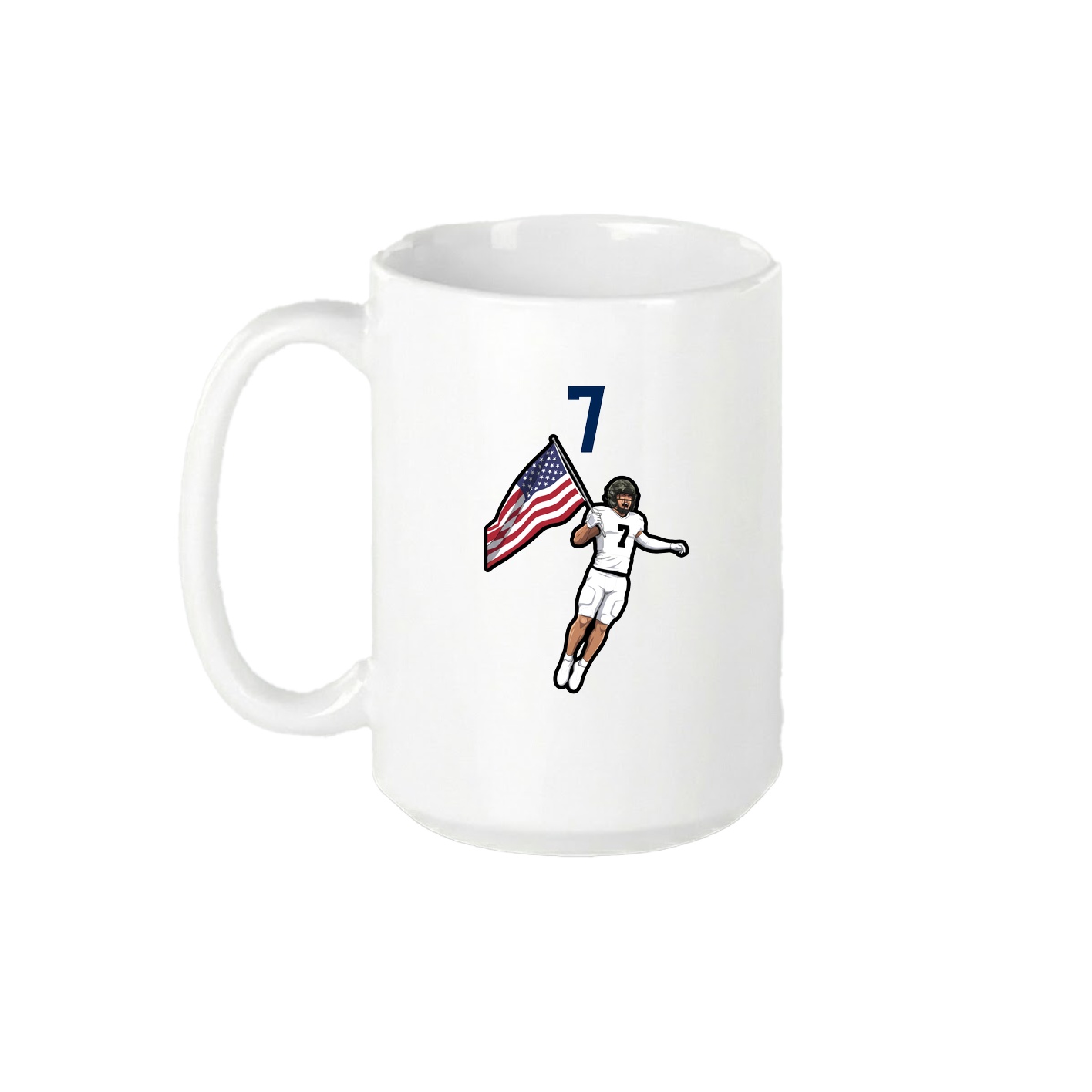 15oz Coffee Mug — Number Top in White