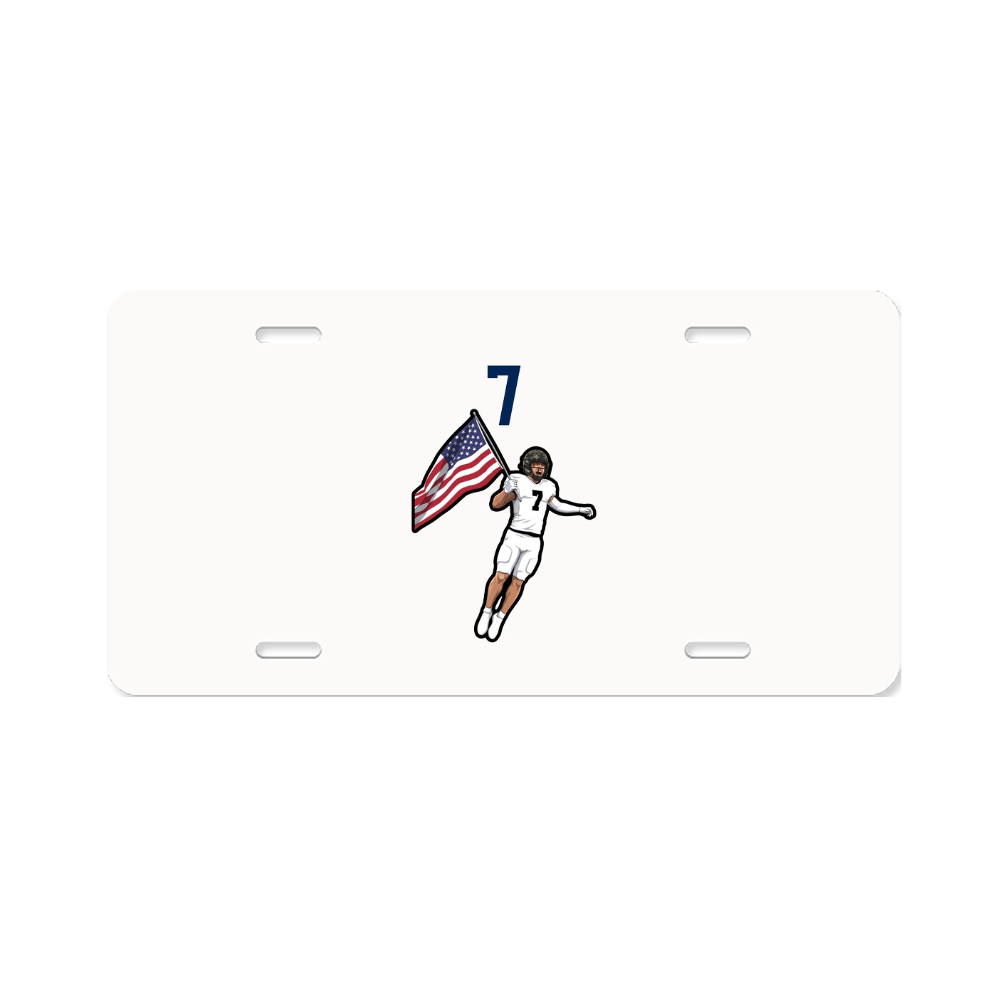 License Plate — Number Top in Classic
