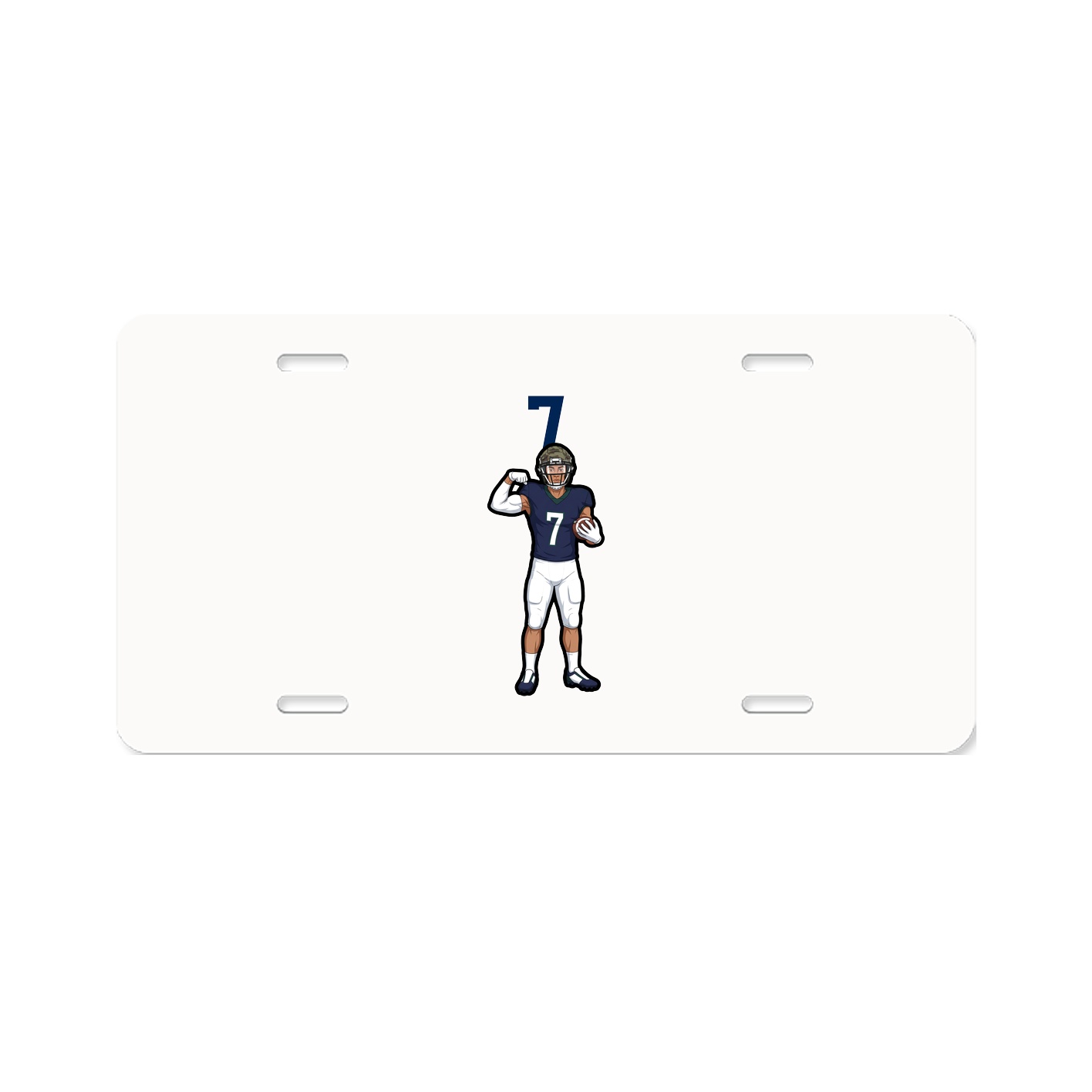 License Plate — Number Top in Classic