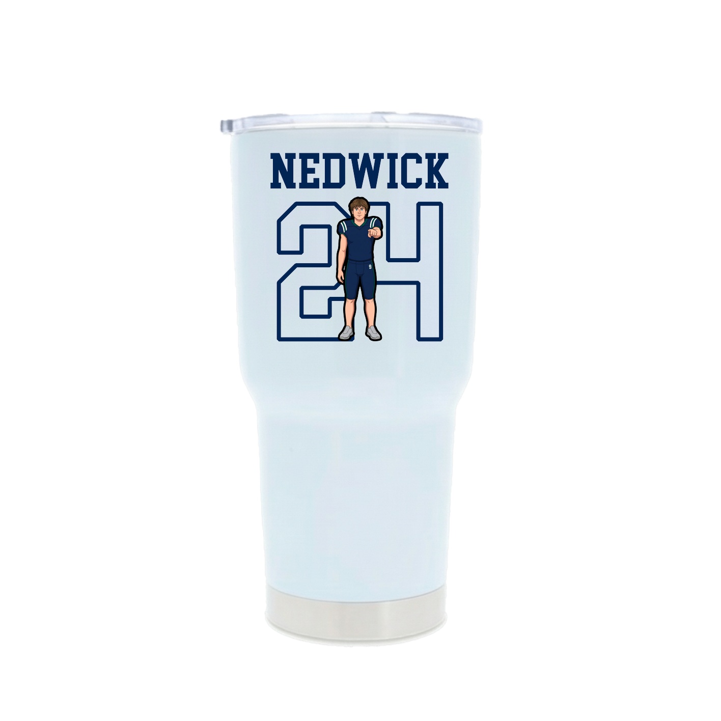30oz Stainless Steel Tumbler — Shirsey in White
