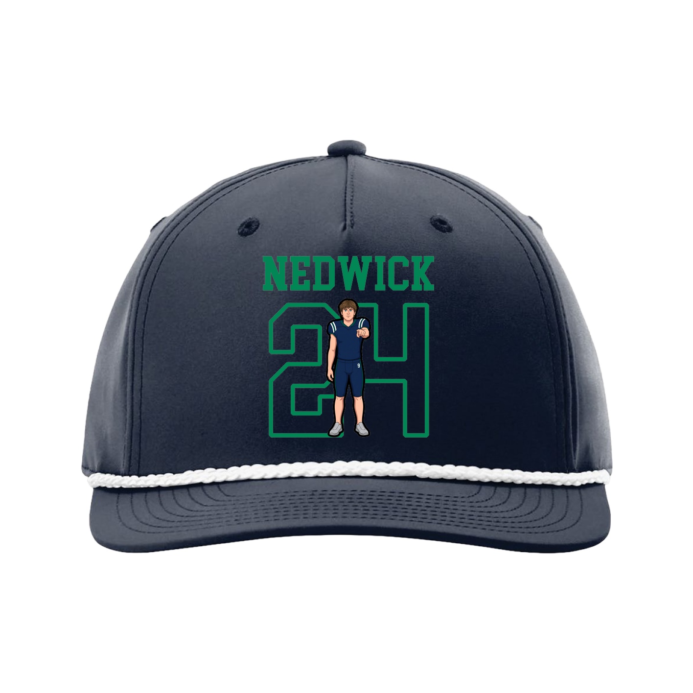 Five-Panel Classic Rope Cap — Shirsey in Navy
