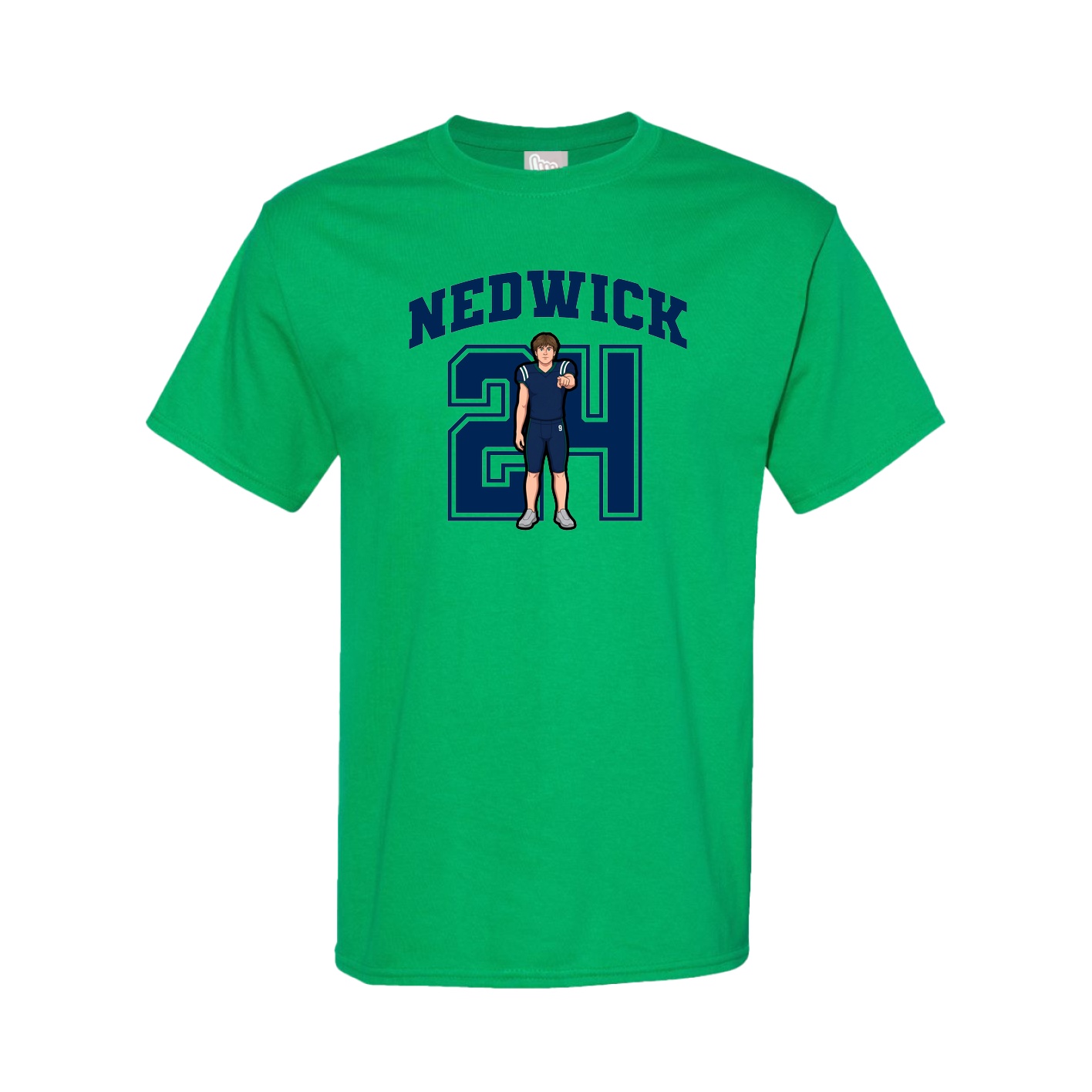Youth Tee — Number in Green