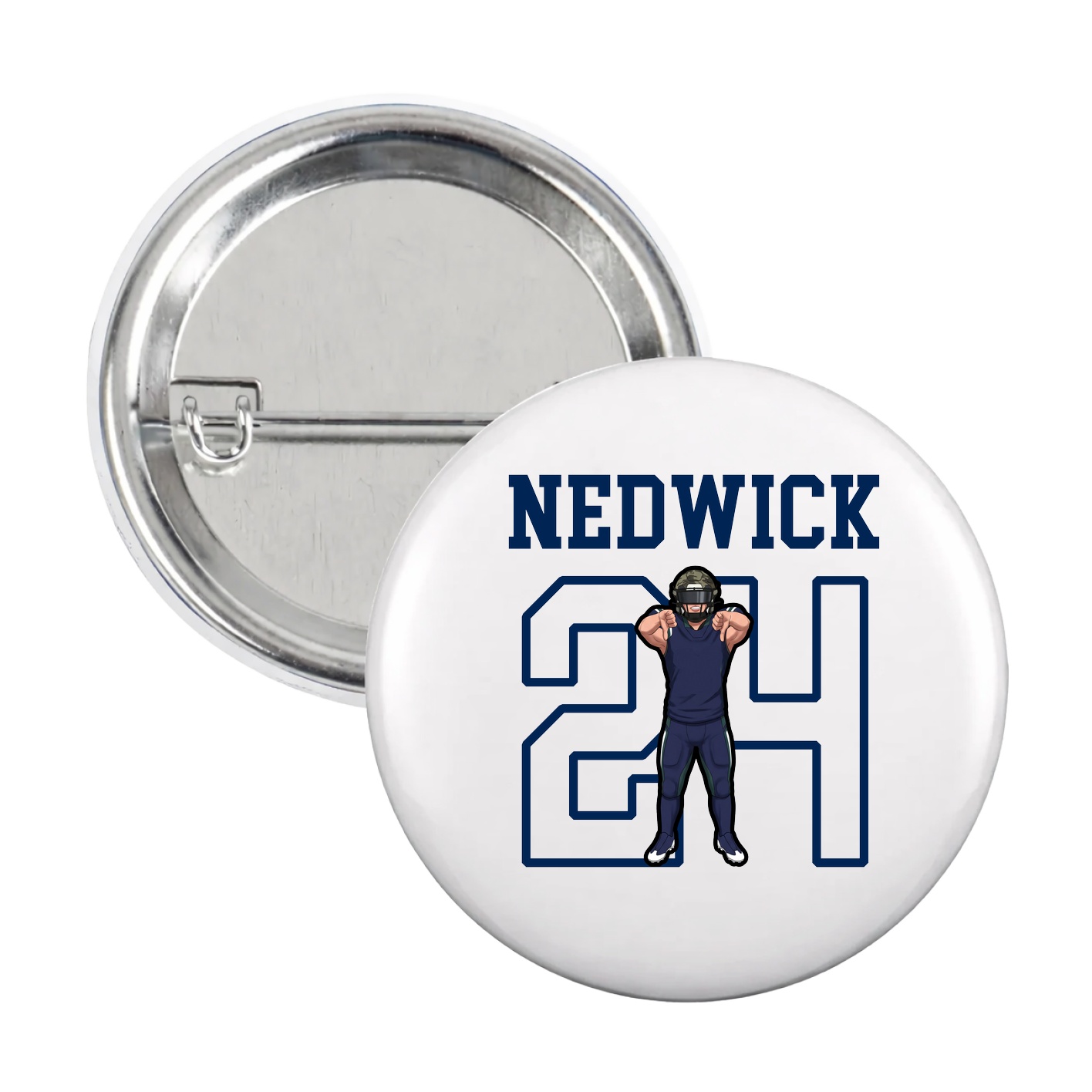 Game Day Button — Shirsey in White