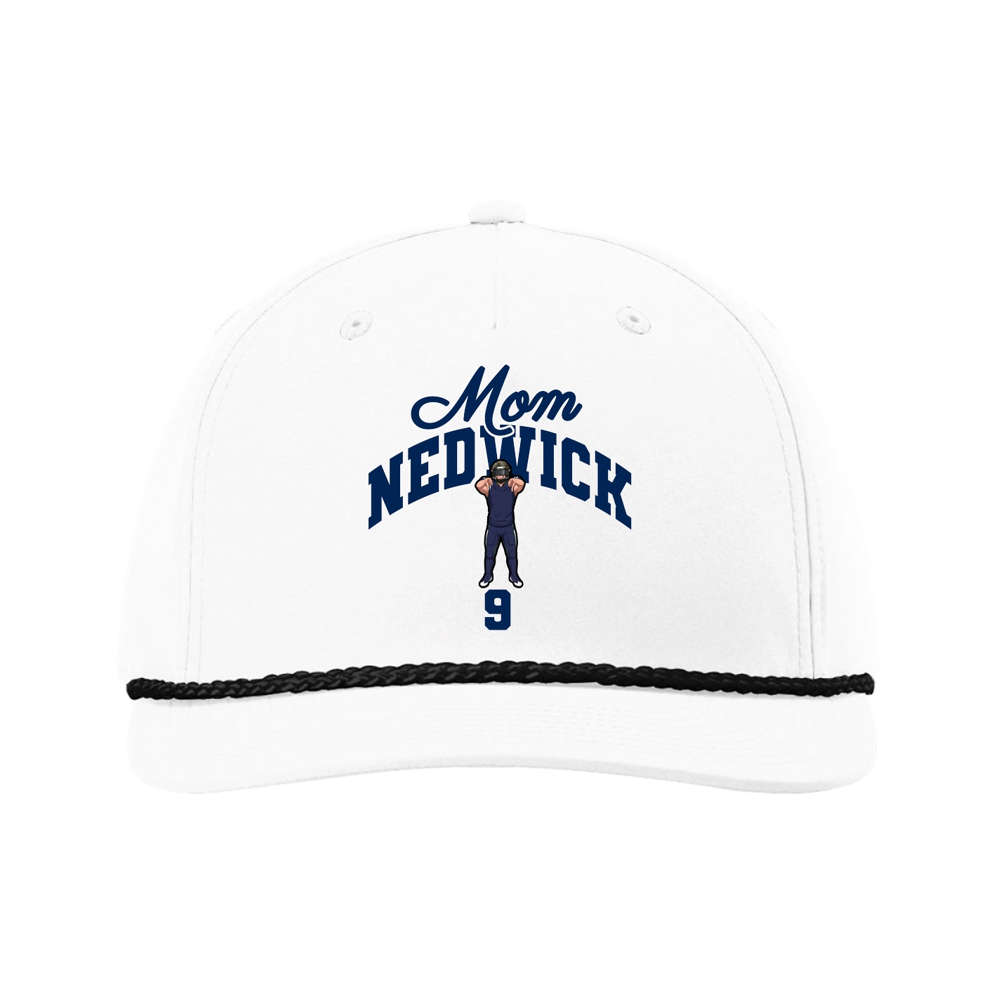 Five-Panel Classic Rope Cap — Mothers Day Arch in White
