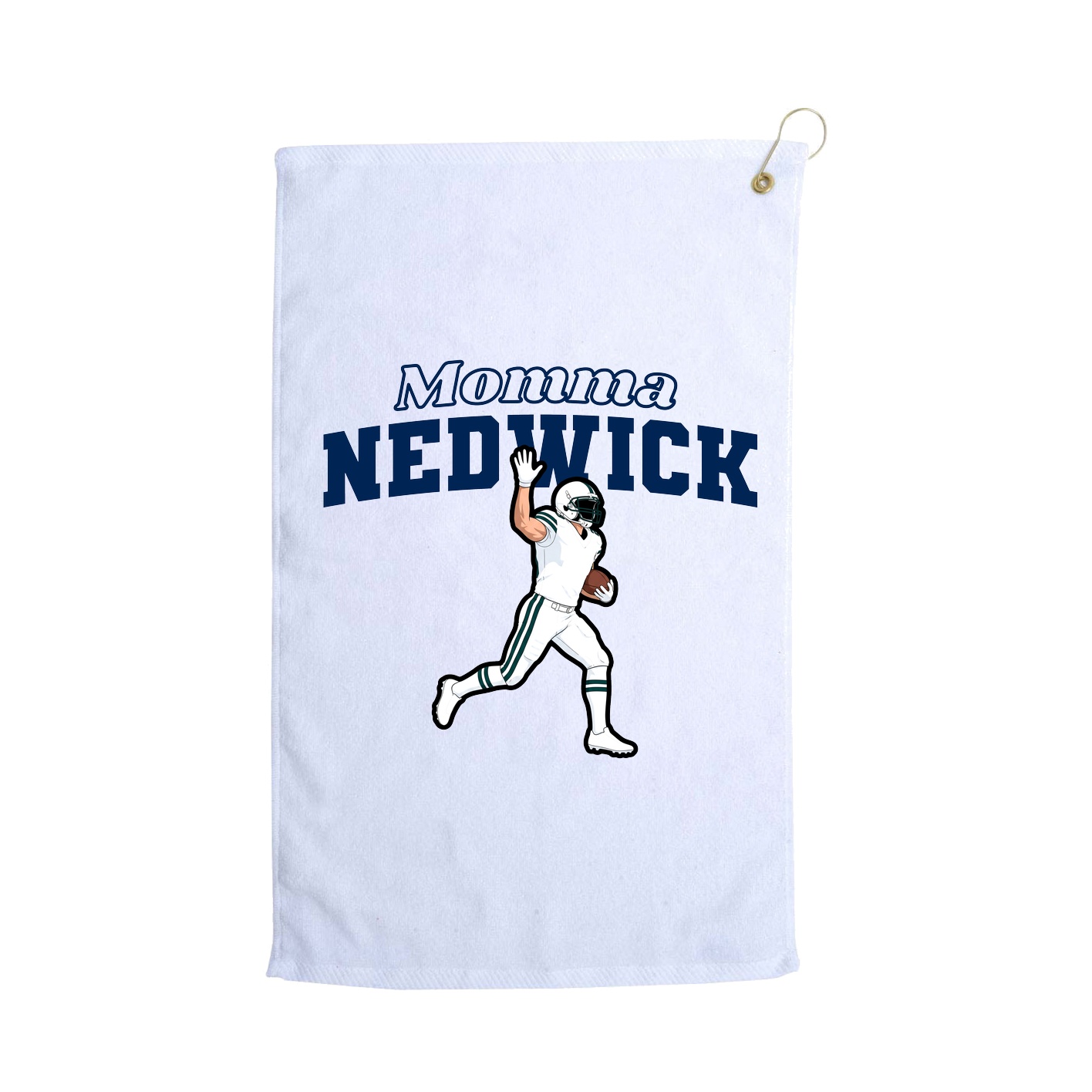 Golf Towel — Mothers Day Block in White