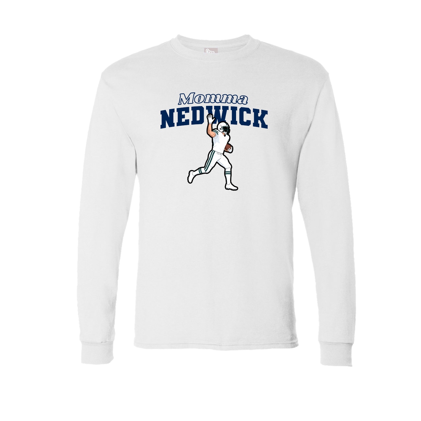 Long Sleeve Tee — Mothers Day Block in White
