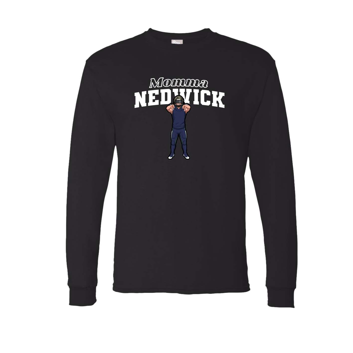 Long Sleeve Tee — Mothers Day Block in Black