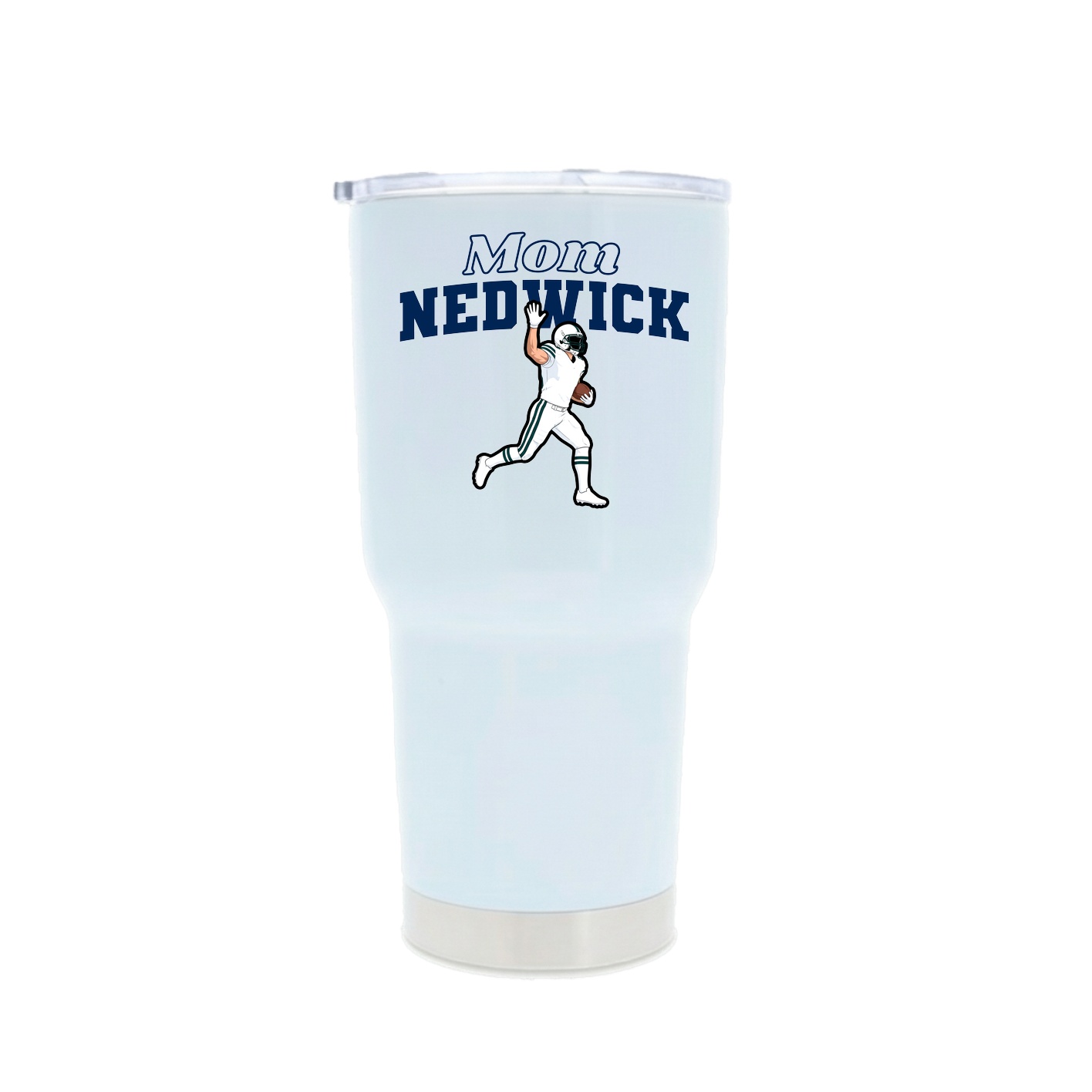 30oz Stainless Steel Tumbler — Mothers Day Block in White