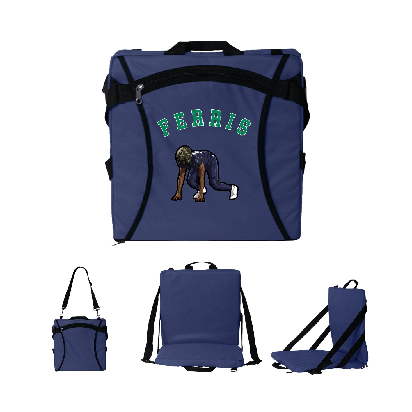Folding Stadium Seat — Shirsey Arch in Navy