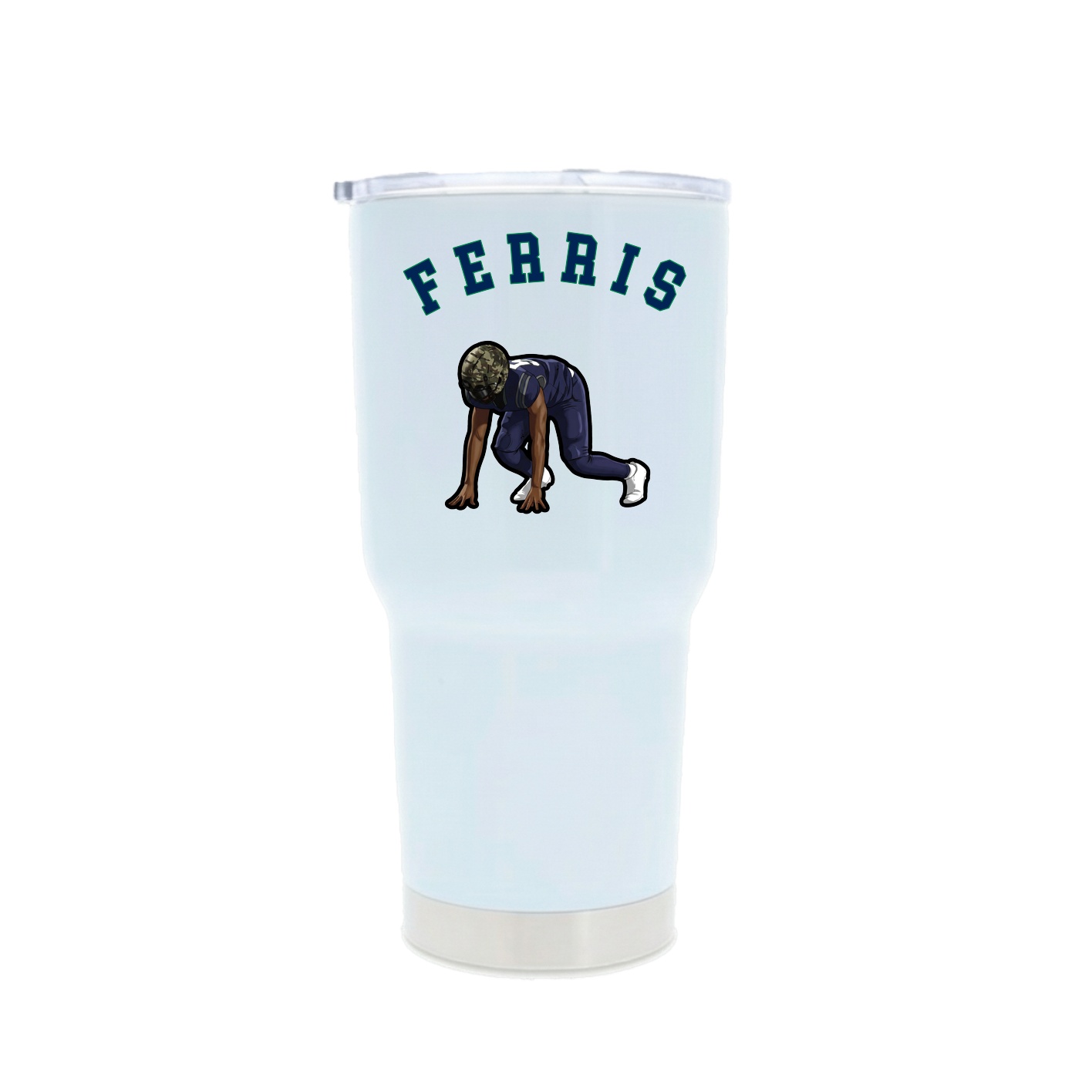 30oz Stainless Steel Tumbler — Shirsey Arch in White