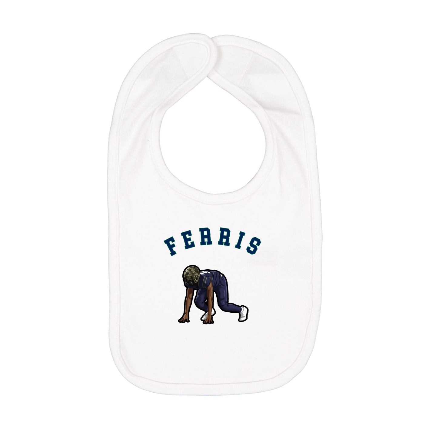 Infant Bib — Shirsey Arch in White