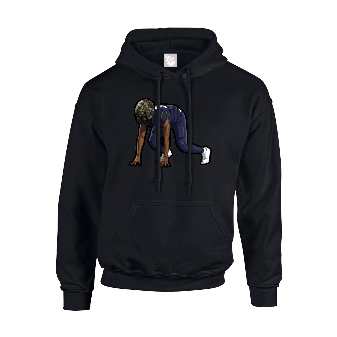 Hoodie — Name Vertical in Black