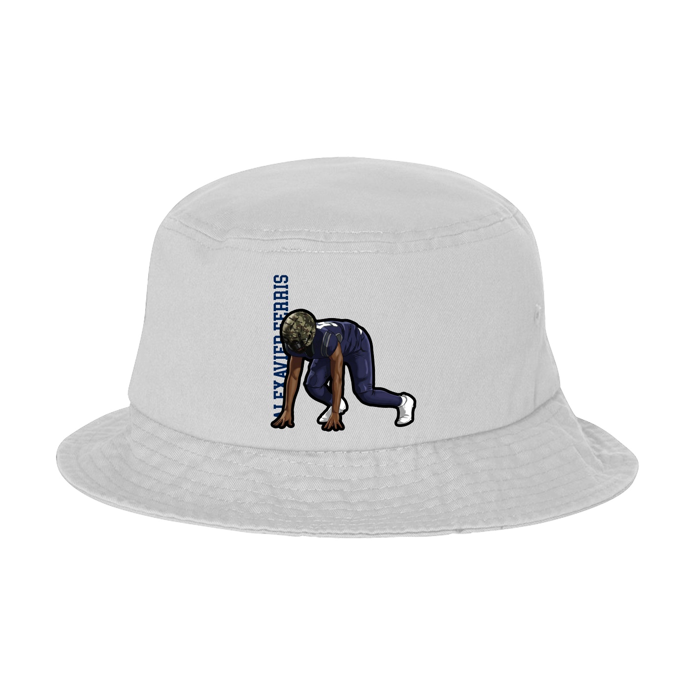 Bucket Cap — Name Vertical in White