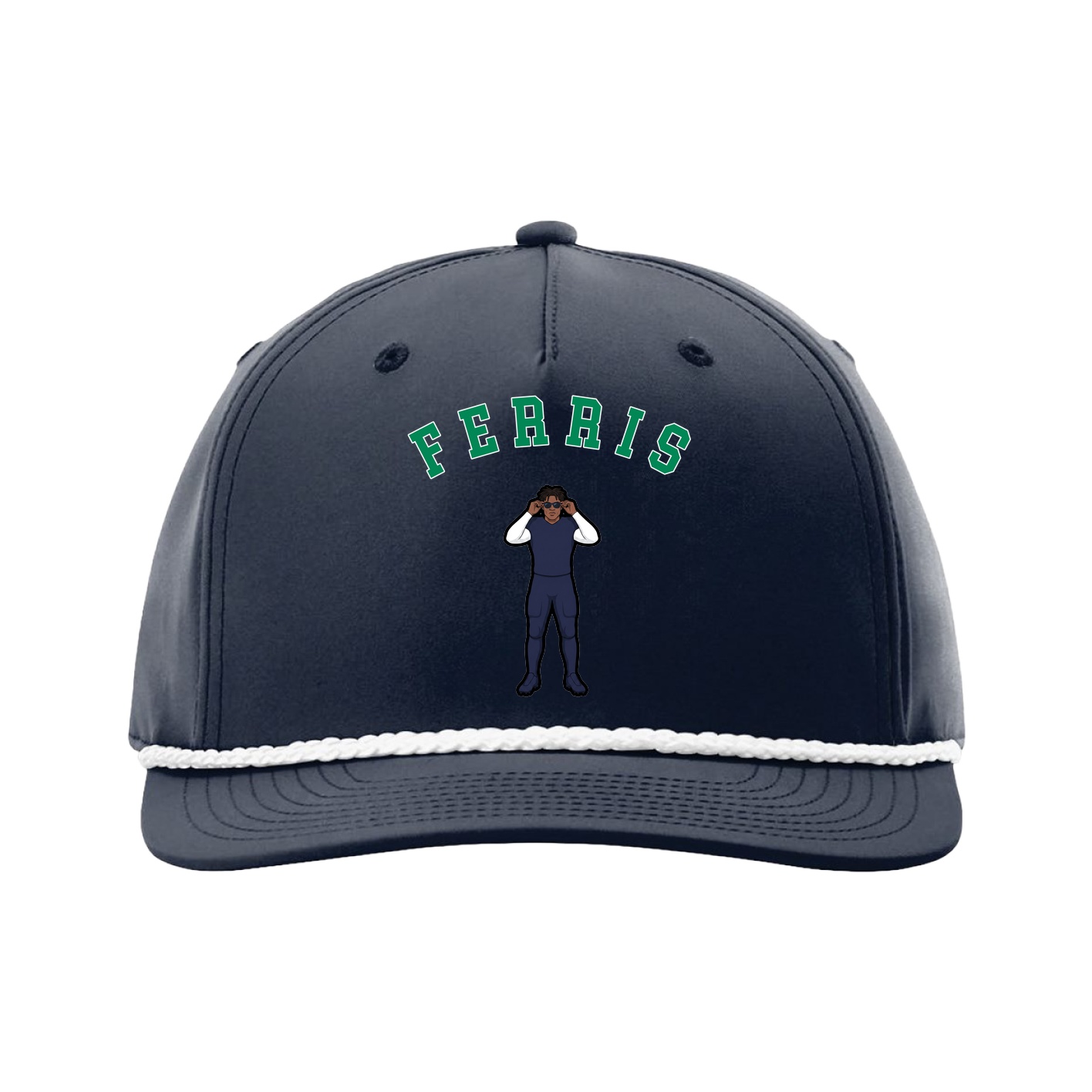 Five-Panel Classic Rope Cap — Shirsey Arch in Navy