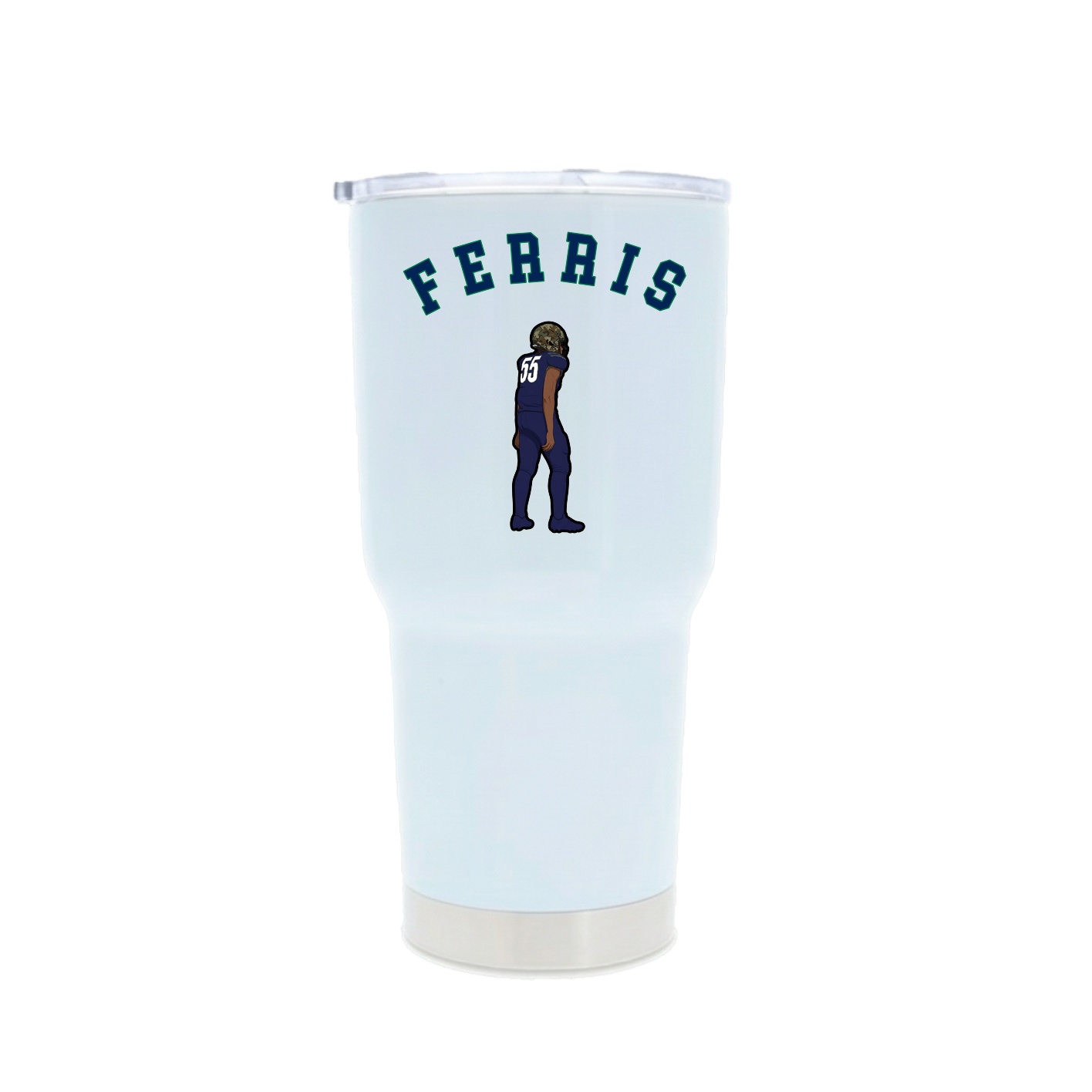 30oz Stainless Steel Tumbler — Shirsey Arch in White