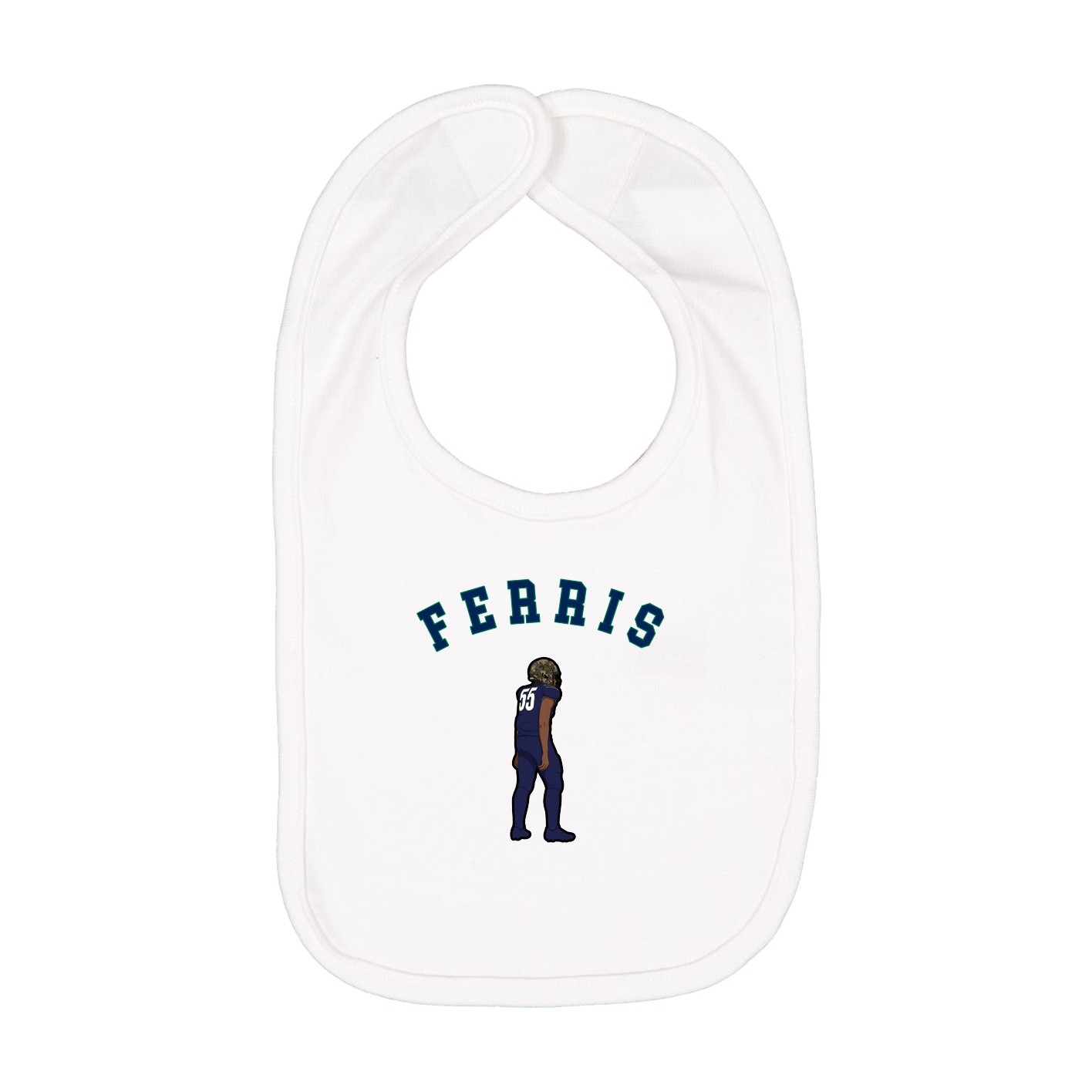 Infant Bib — Shirsey Arch in White