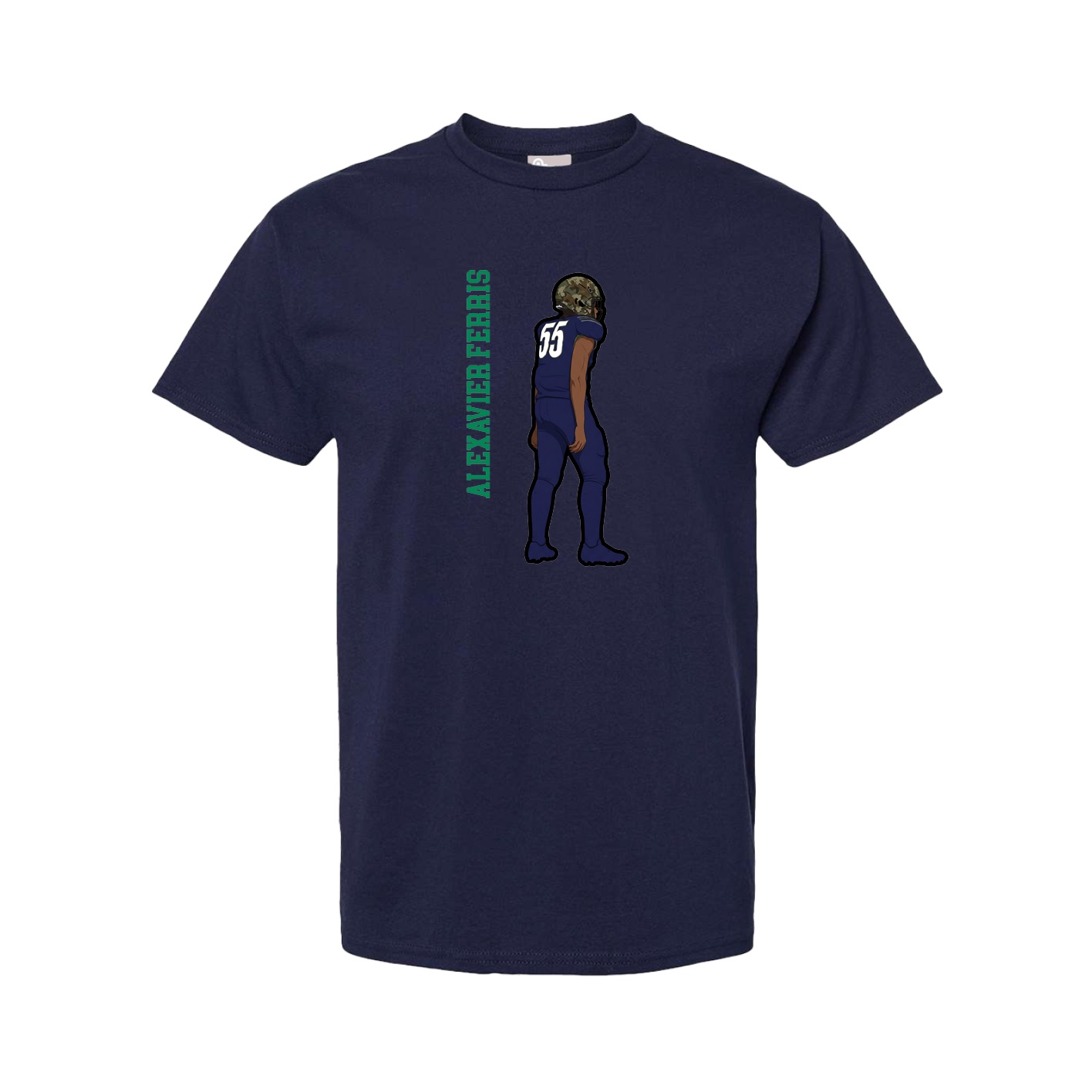 Tee — Name Vertical in Navy