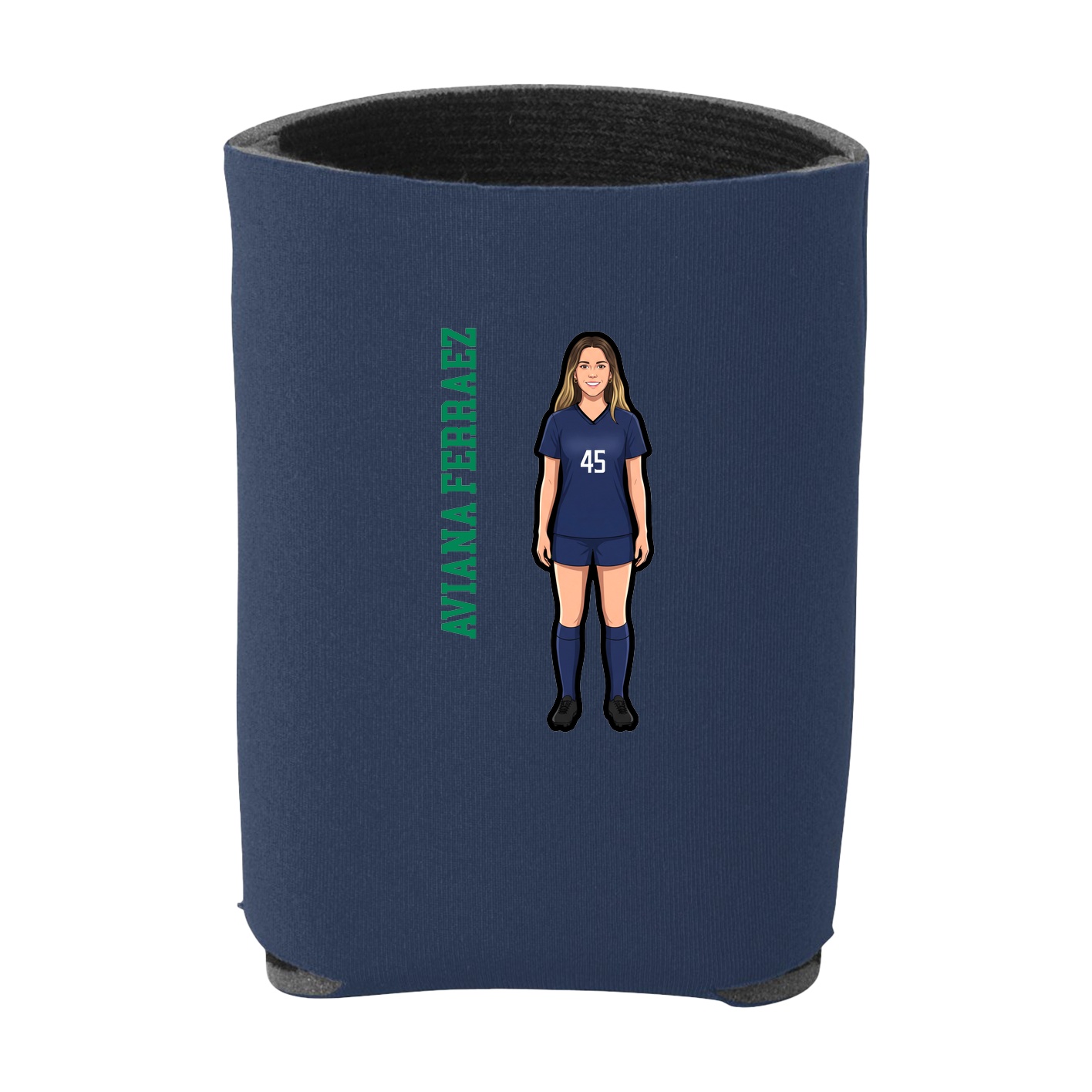 Can Holder — Name Vertical in Navy