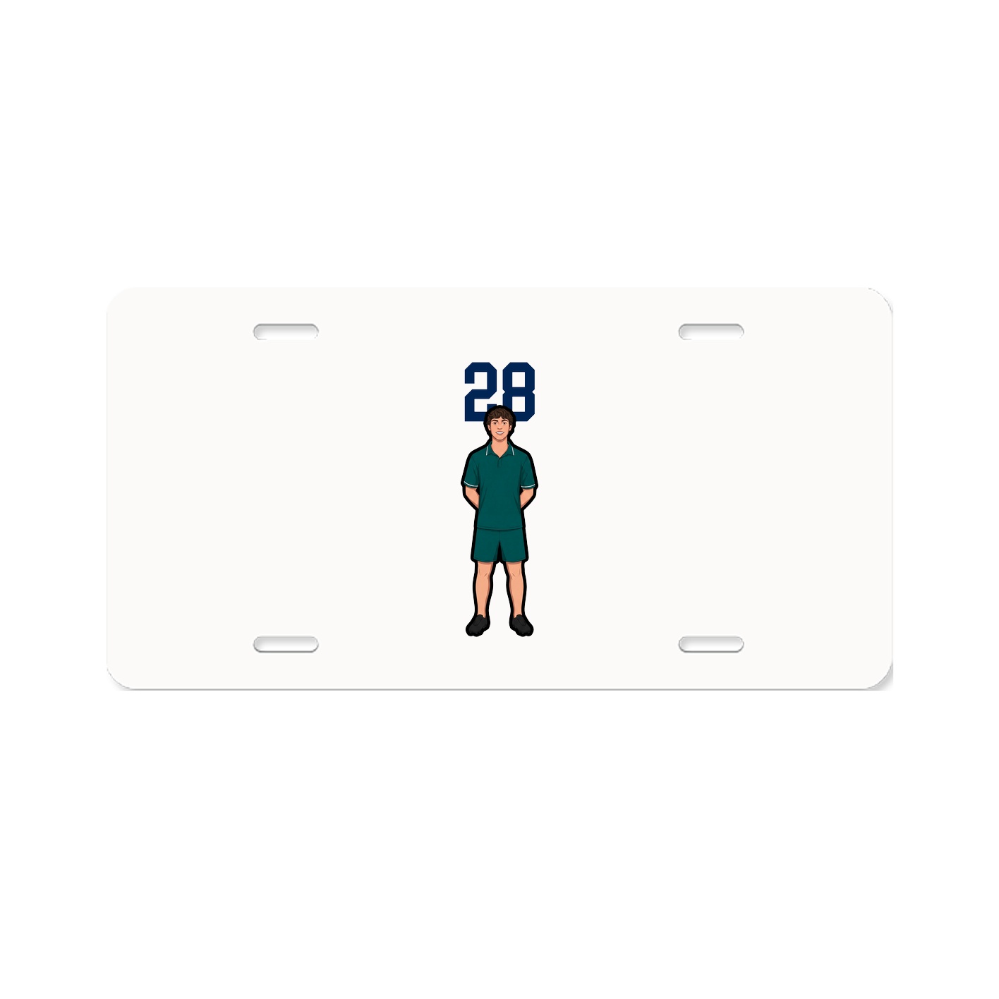 License Plate — Number Top in Classic
