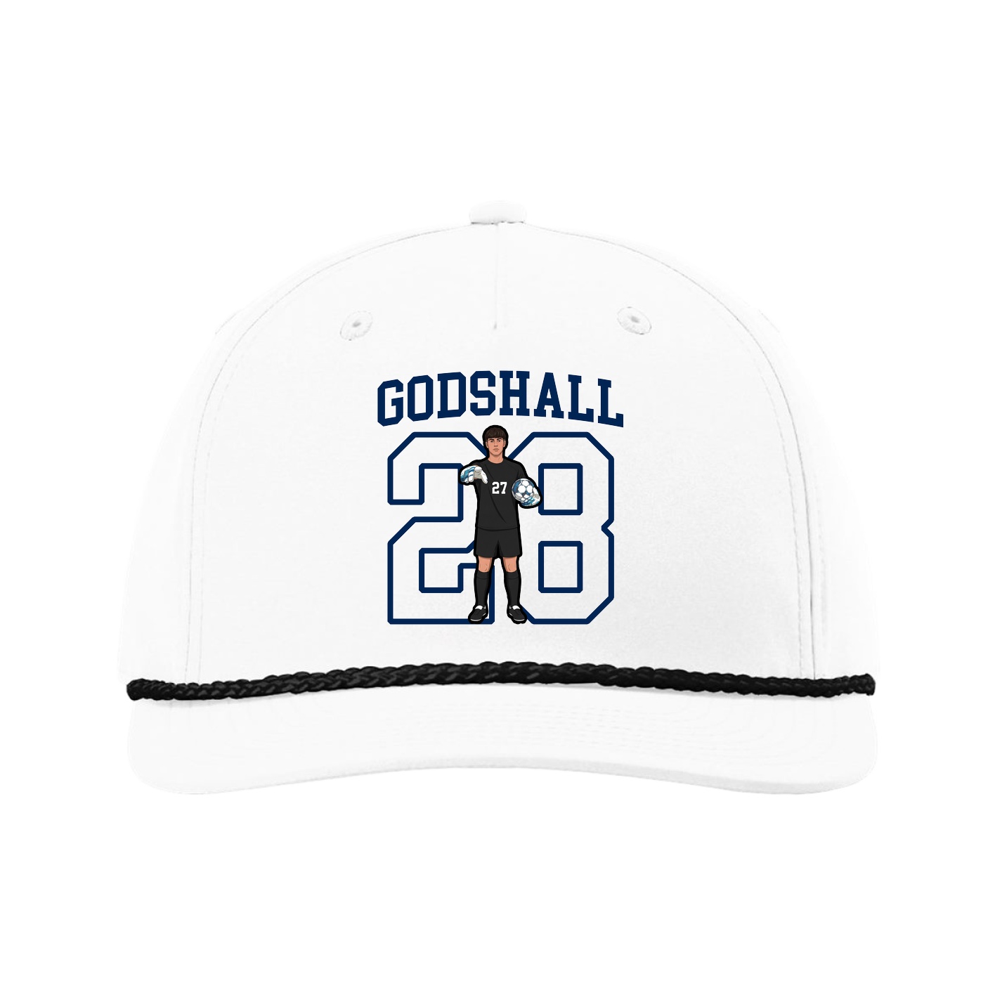 Five-Panel Classic Rope Cap — Shirsey in White