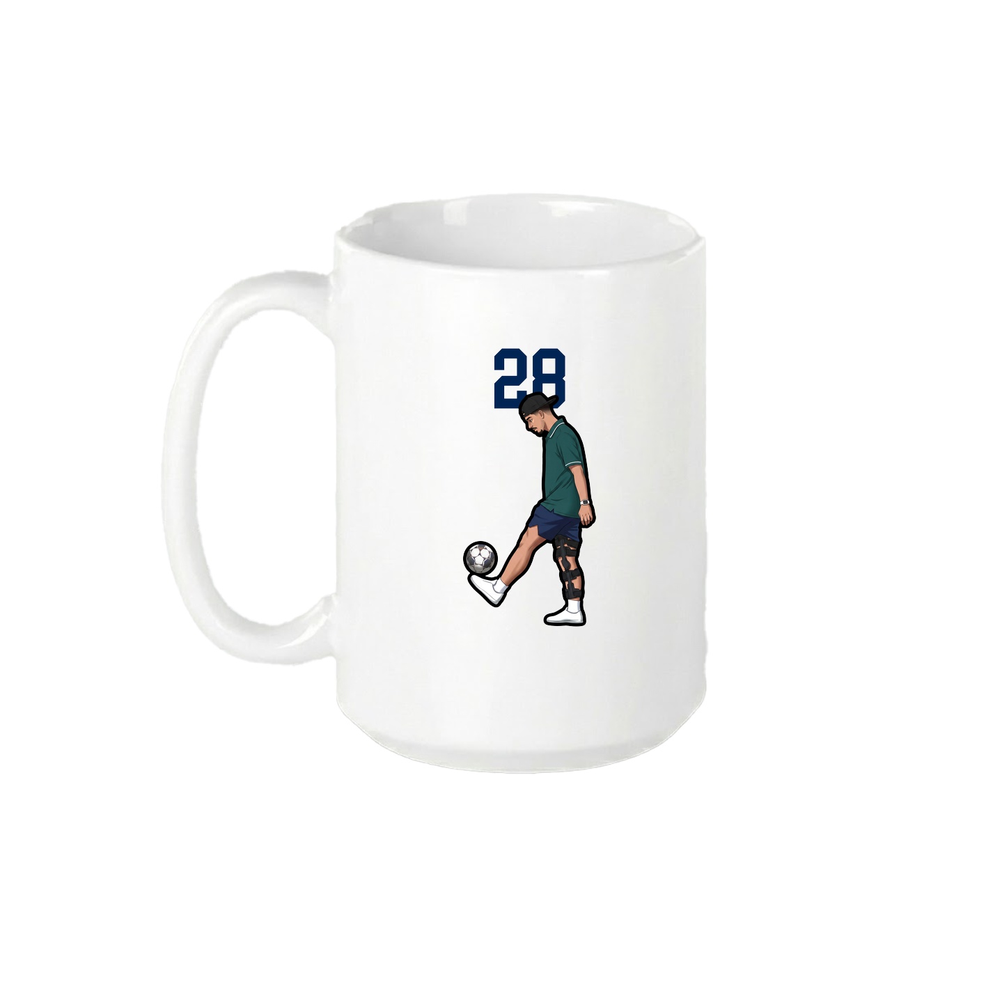 15oz Coffee Mug — Number Top in White