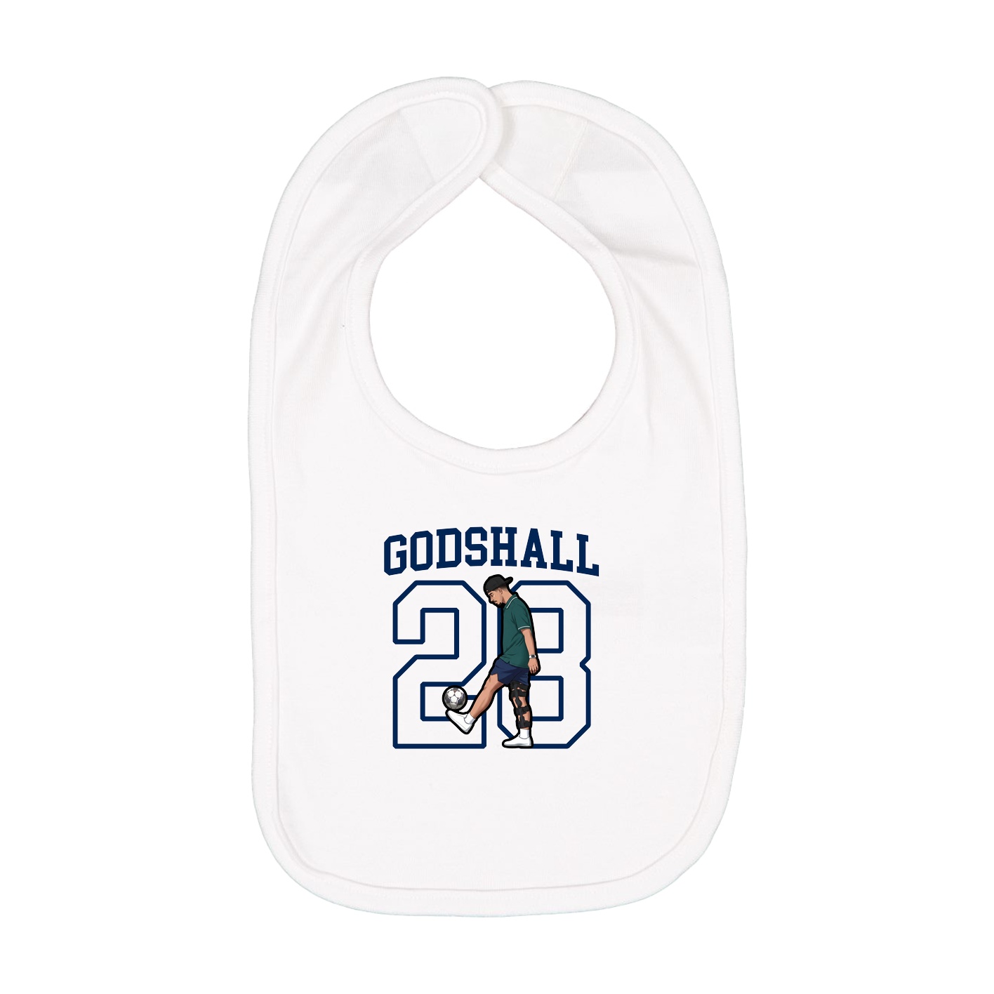Infant Bib — Shirsey in White