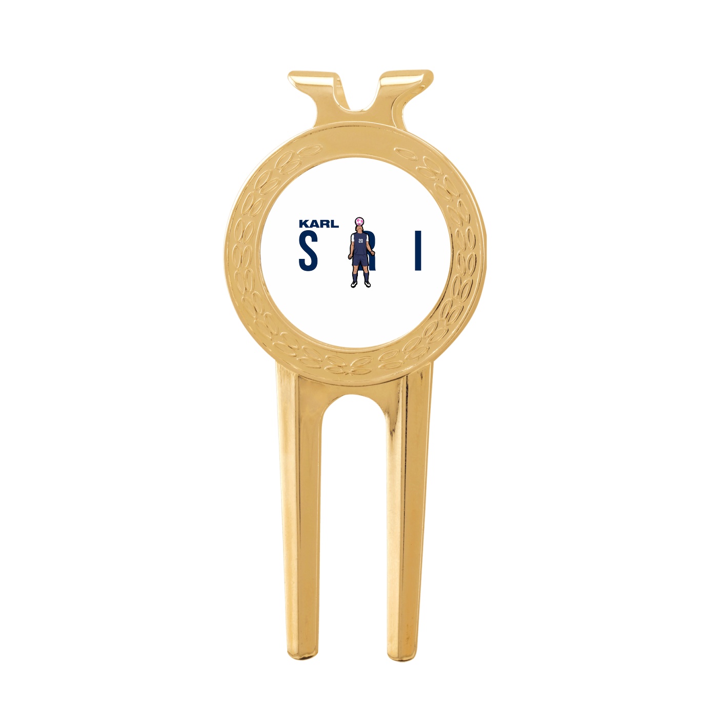 Divot Tool with Ball Marker — Player Name in Classic
