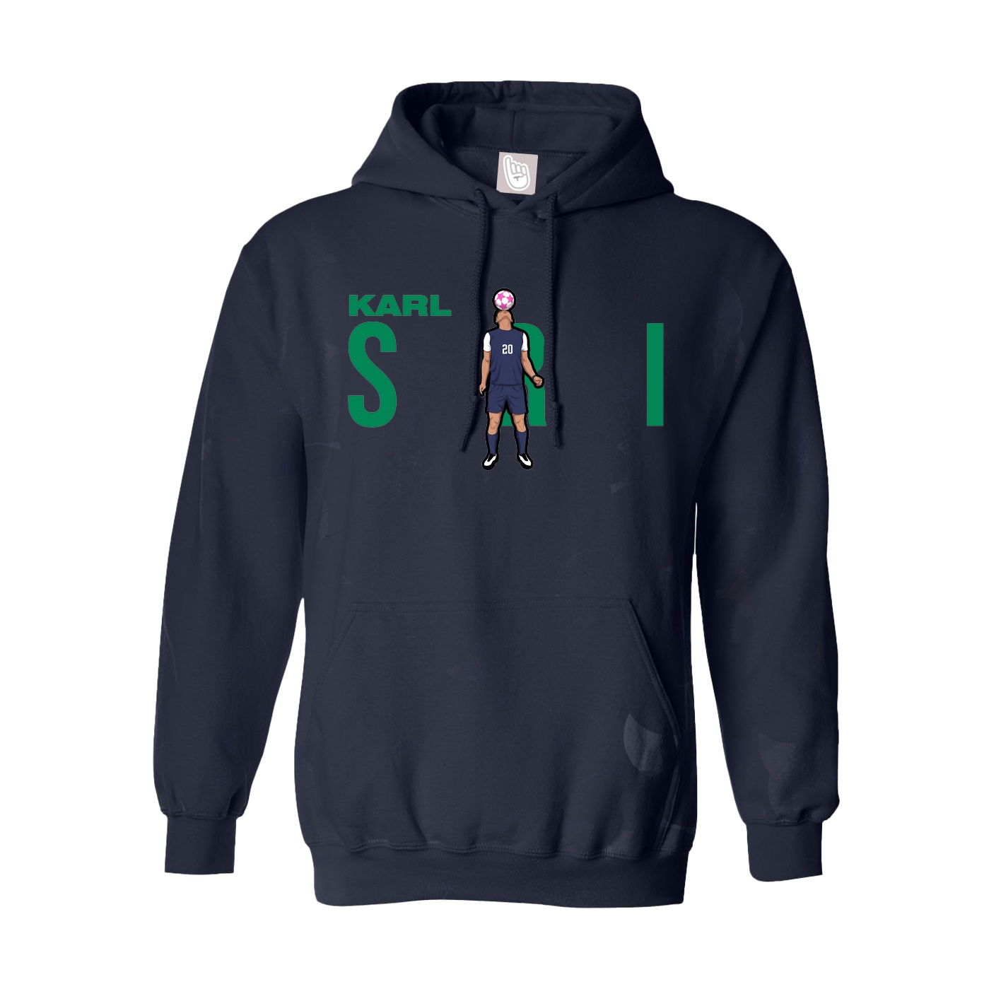 Youth Hoodie — Player Name in Navy