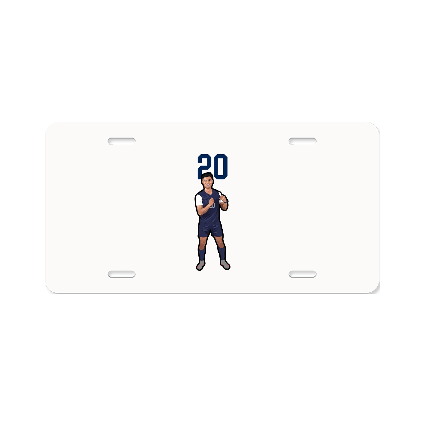License Plate — Number Top in Classic