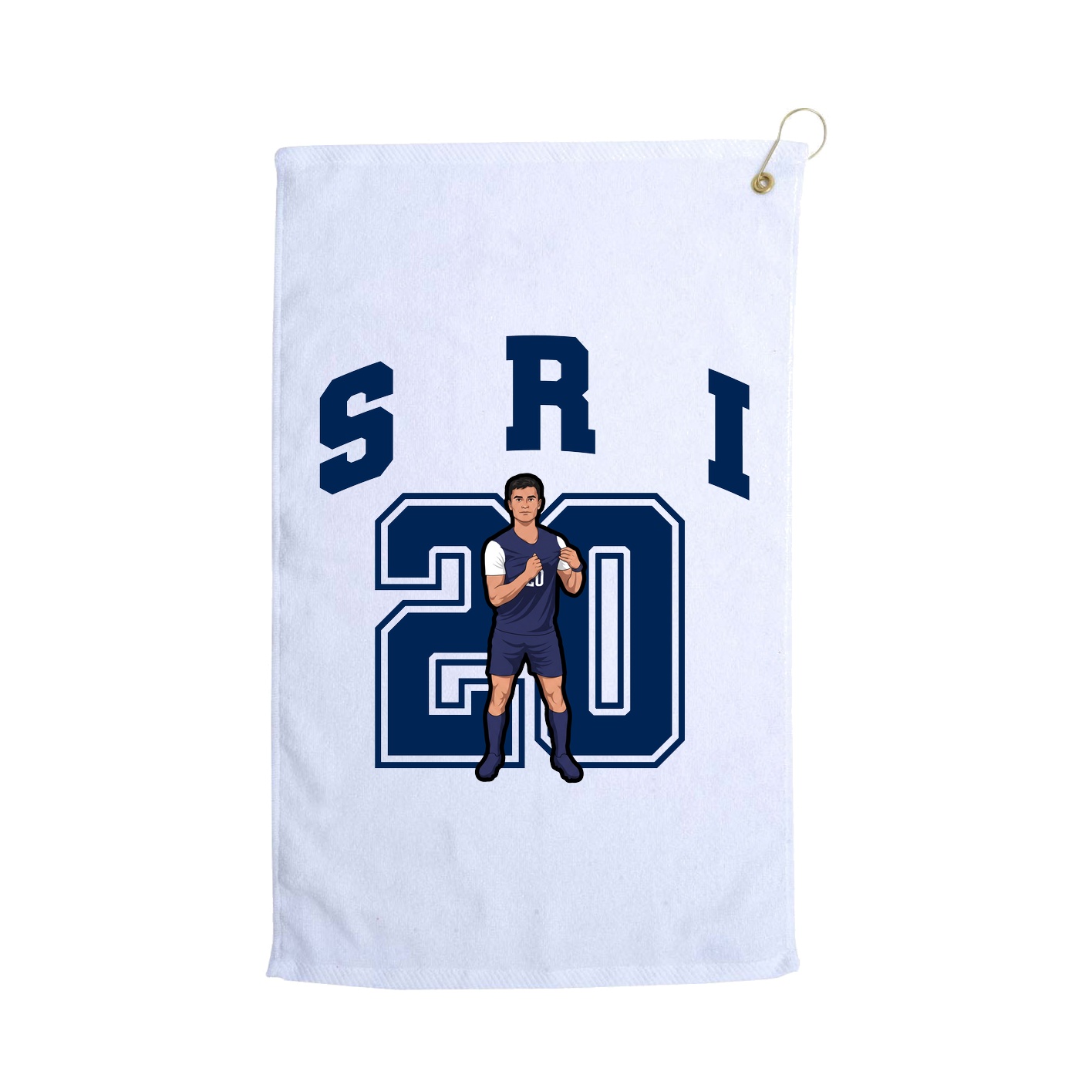 Golf Towel — Number in White