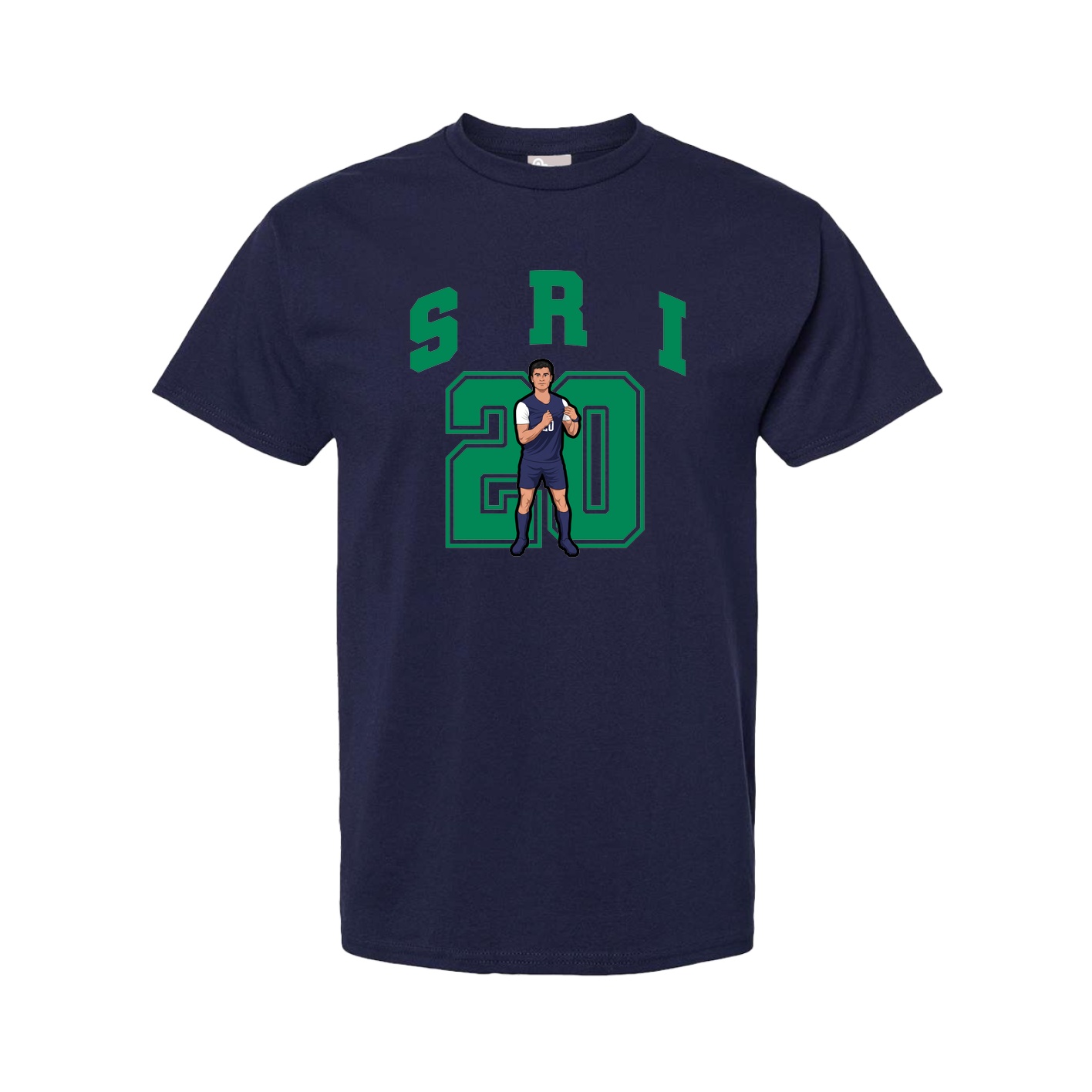 Youth Tee — Number in Navy