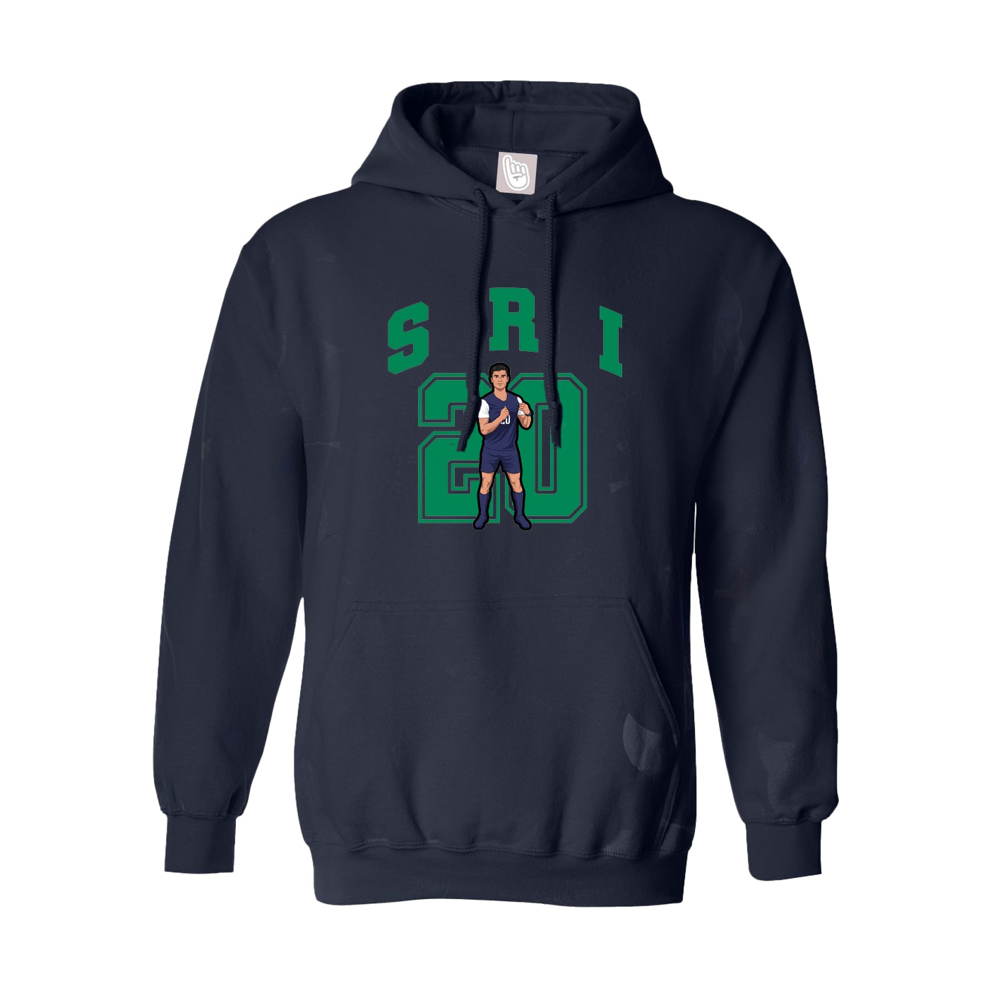 Youth Hoodie — Number in Navy