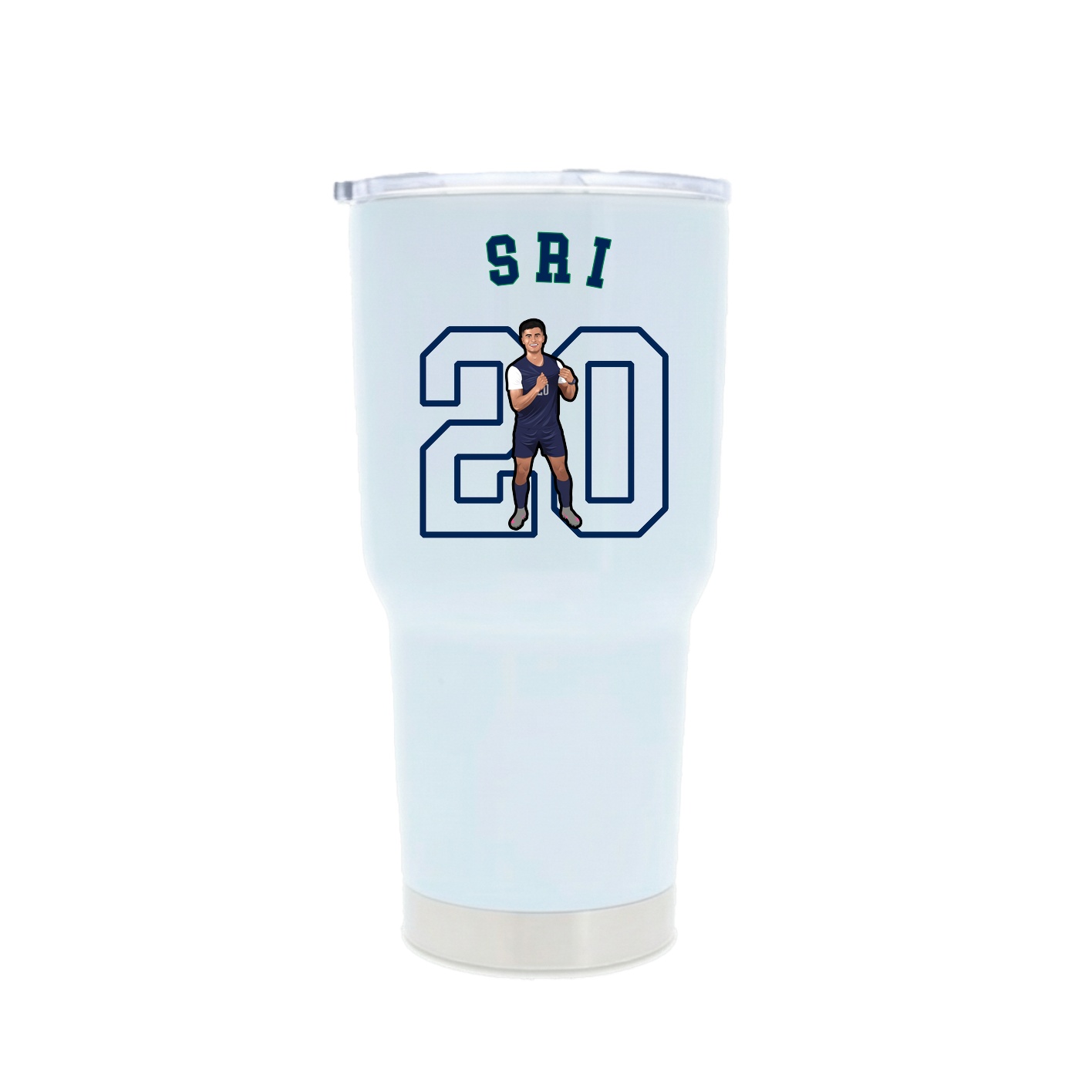 30oz Stainless Steel Tumbler — Shirsey Arch in White